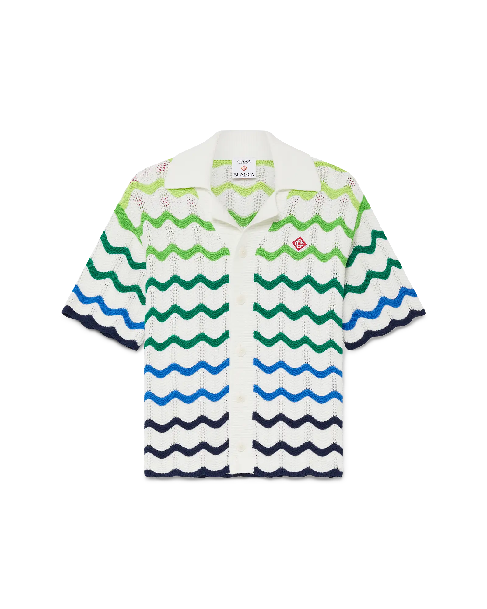 Children's Gradient Wave Short Sleeve Knit Shirt | Casablanca Paris | Image 1