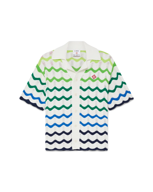 Children's Gradient Wave Short Sleeve Knit Shirt | Casablanca Paris | Image 1