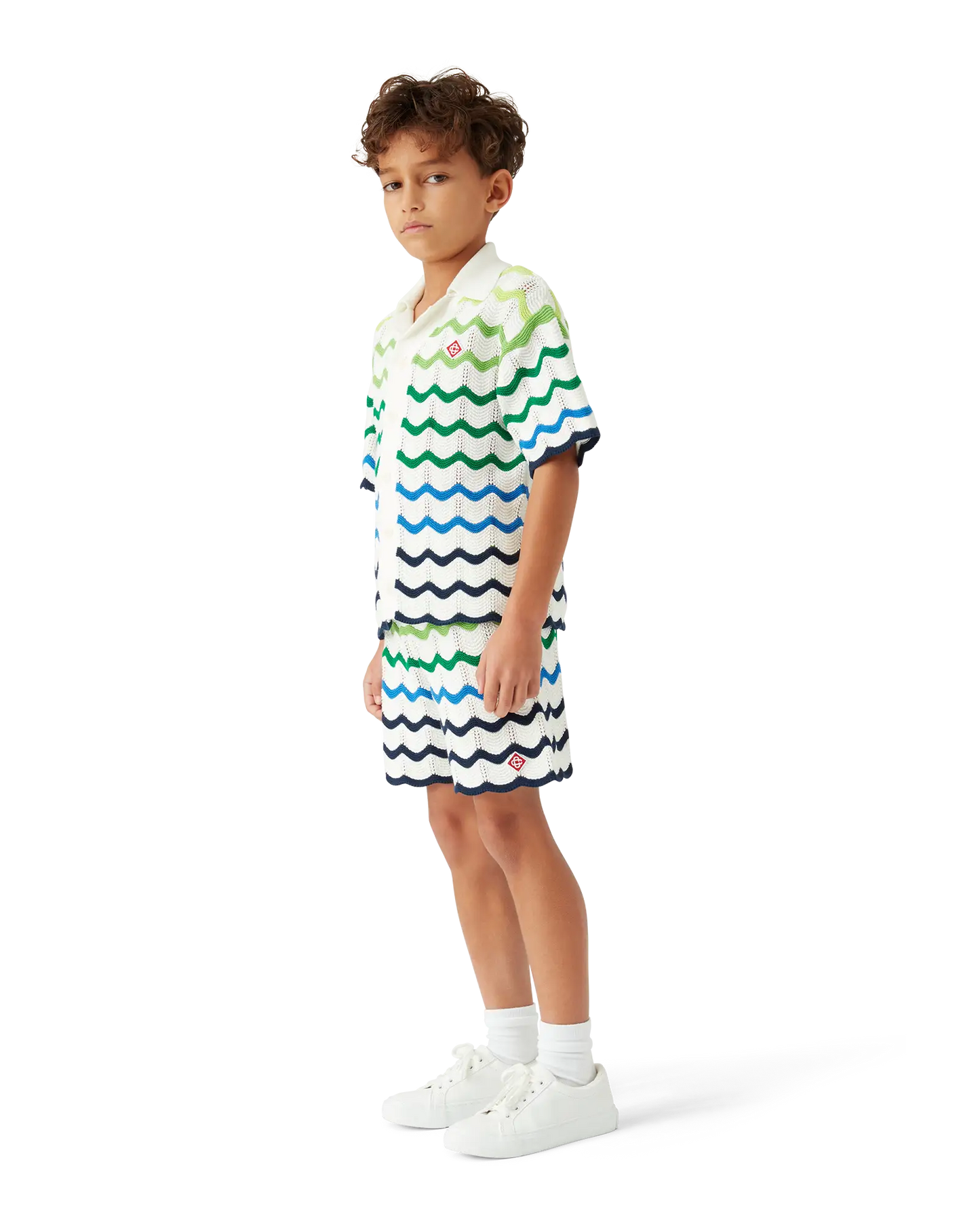 Children's Gradient Wave Short Sleeve Knit Shirt | Casablanca Paris | Image 2