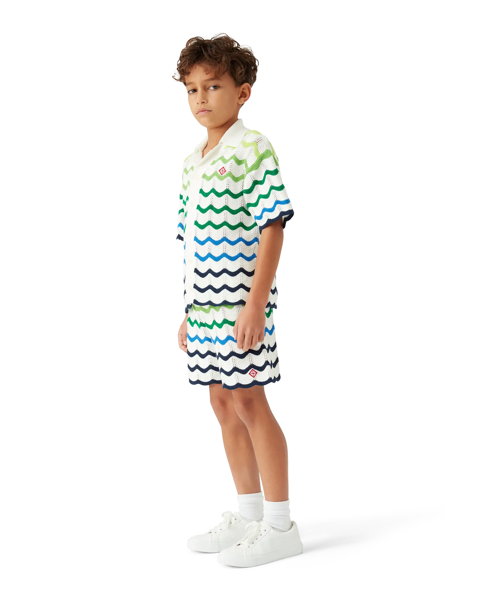 Children's Gradient Wave Short Sleeve Knit Shirt | Casablanca Paris | Image 2