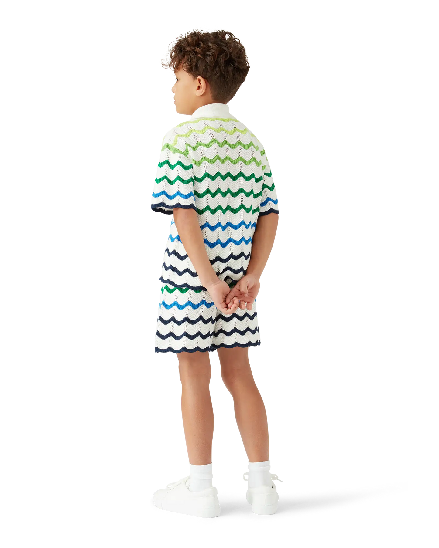 Children's Gradient Wave Short Sleeve Knit Shirt | Casablanca Paris | Image 3