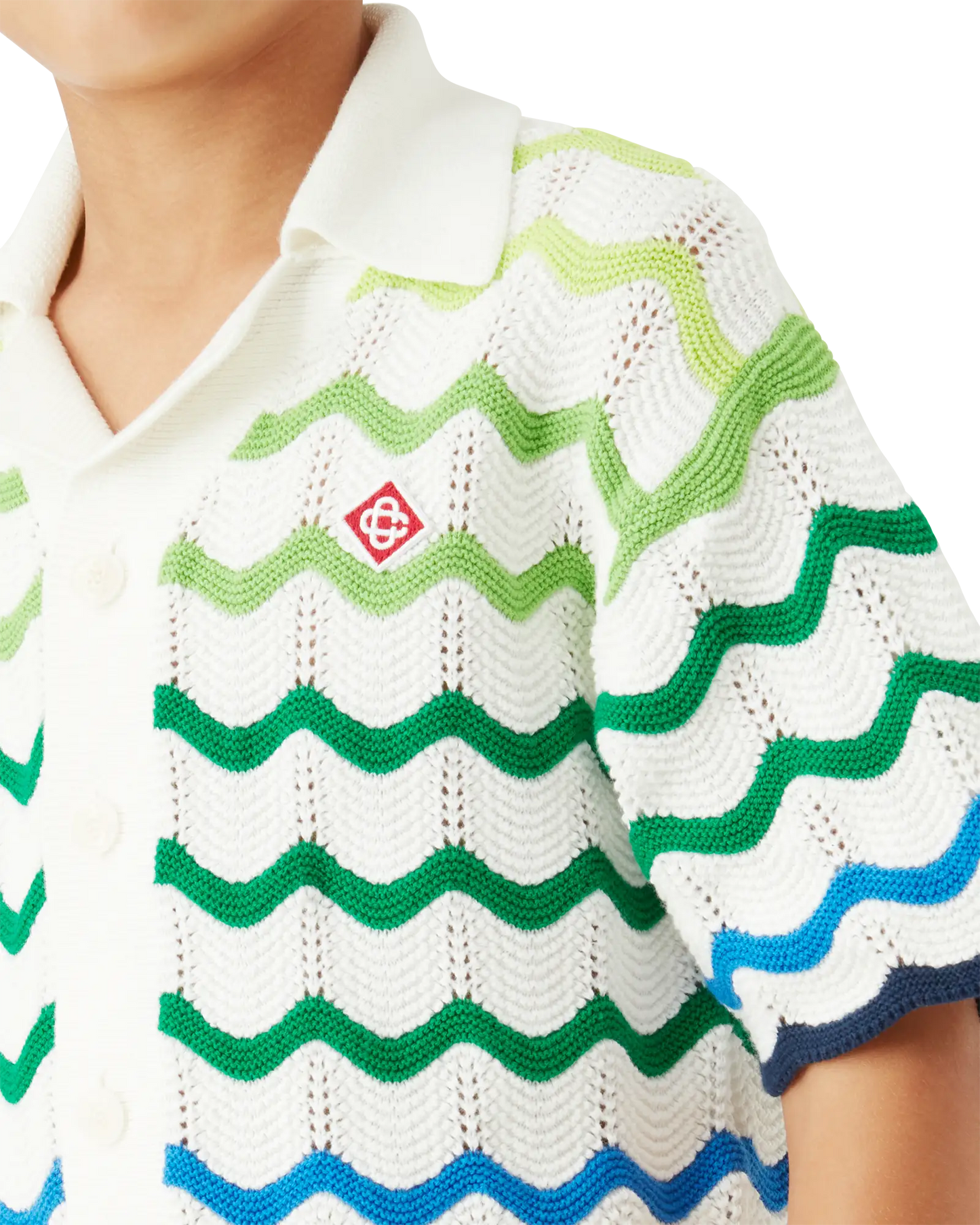 Children's Gradient Wave Short Sleeve Knit Shirt | Casablanca Paris | Image 5