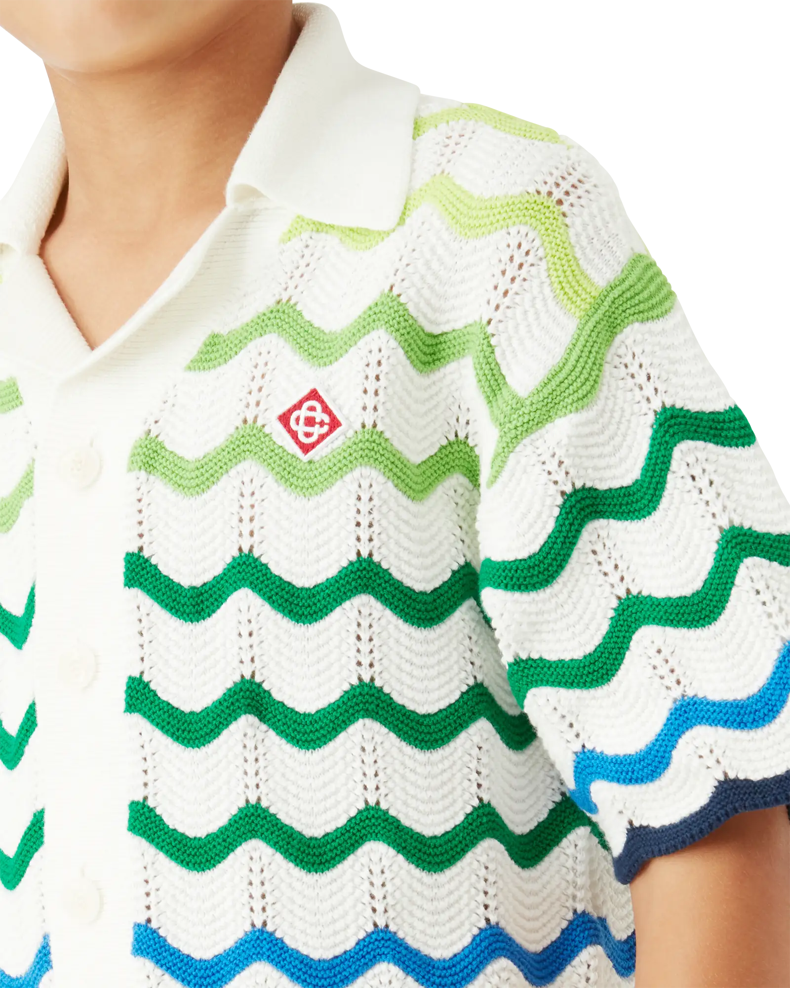 Children's Gradient Wave Short Sleeve Knit Shirt | Casablanca Paris | Image 5