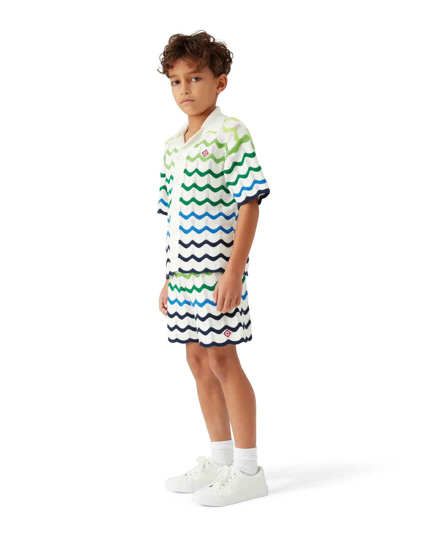 Children's Gradient Wave Knit Shorts | Casablanca Paris | Image 2