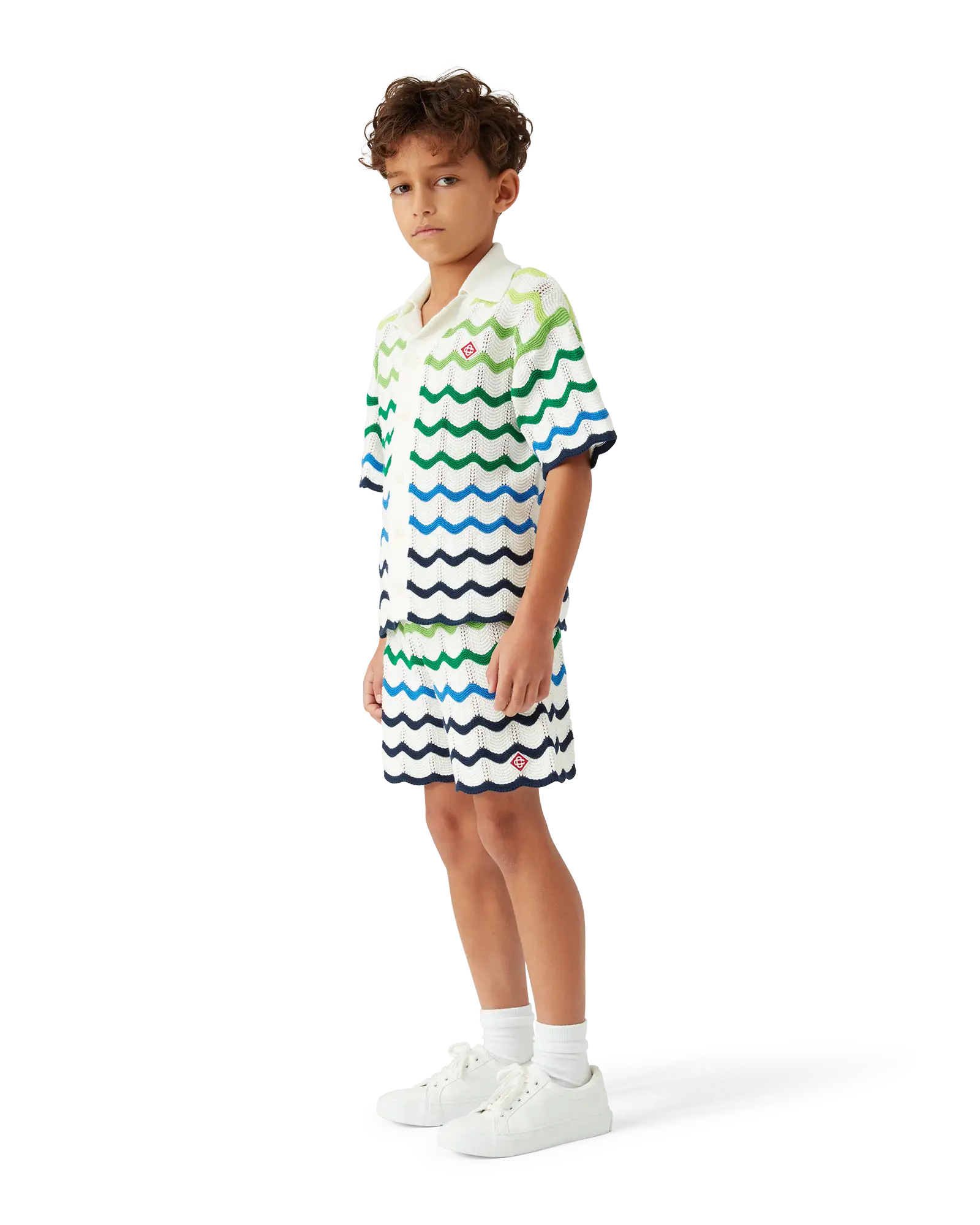 Children's Gradient Wave Knit Shorts | Casablanca Paris | Image 2