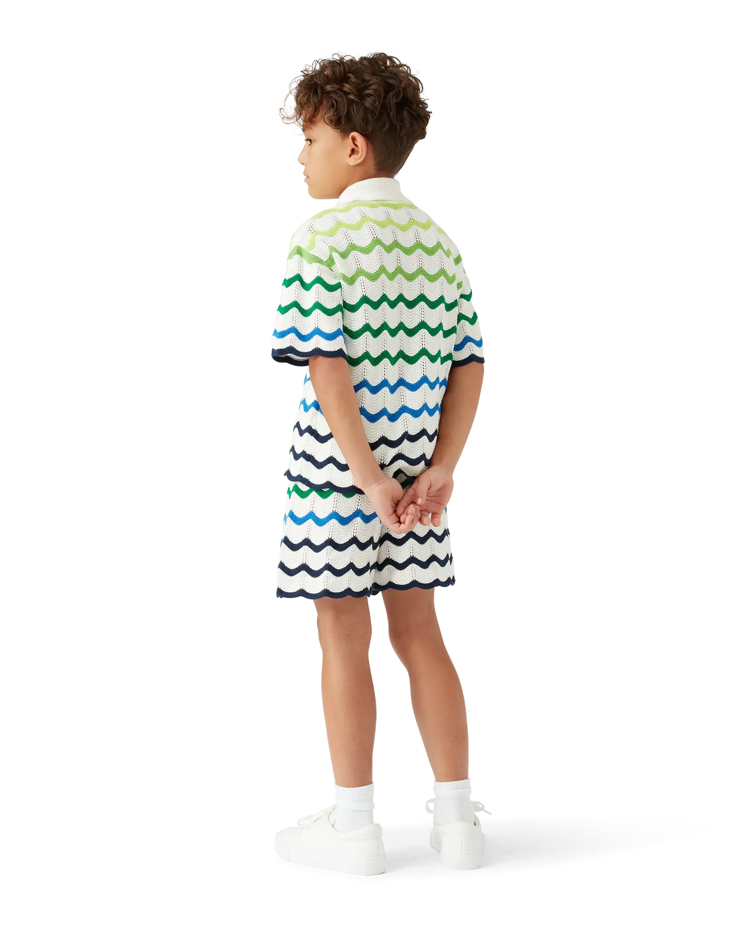 Children's Gradient Wave Knit Shorts | Casablanca Paris | Image 3