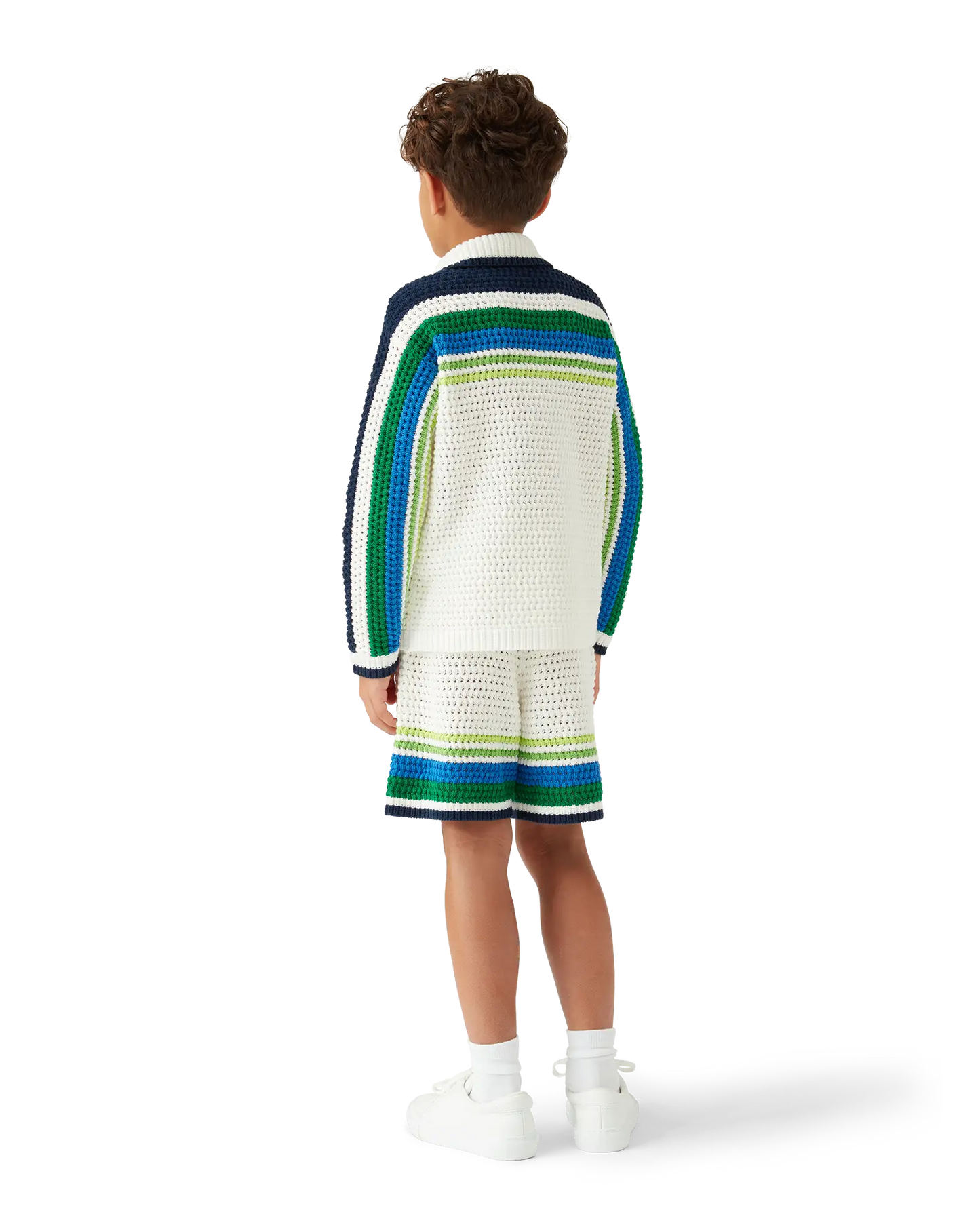 Children's Tennis Stripe Long Sleeve Knit Shirt | Casablanca Paris | Image 4