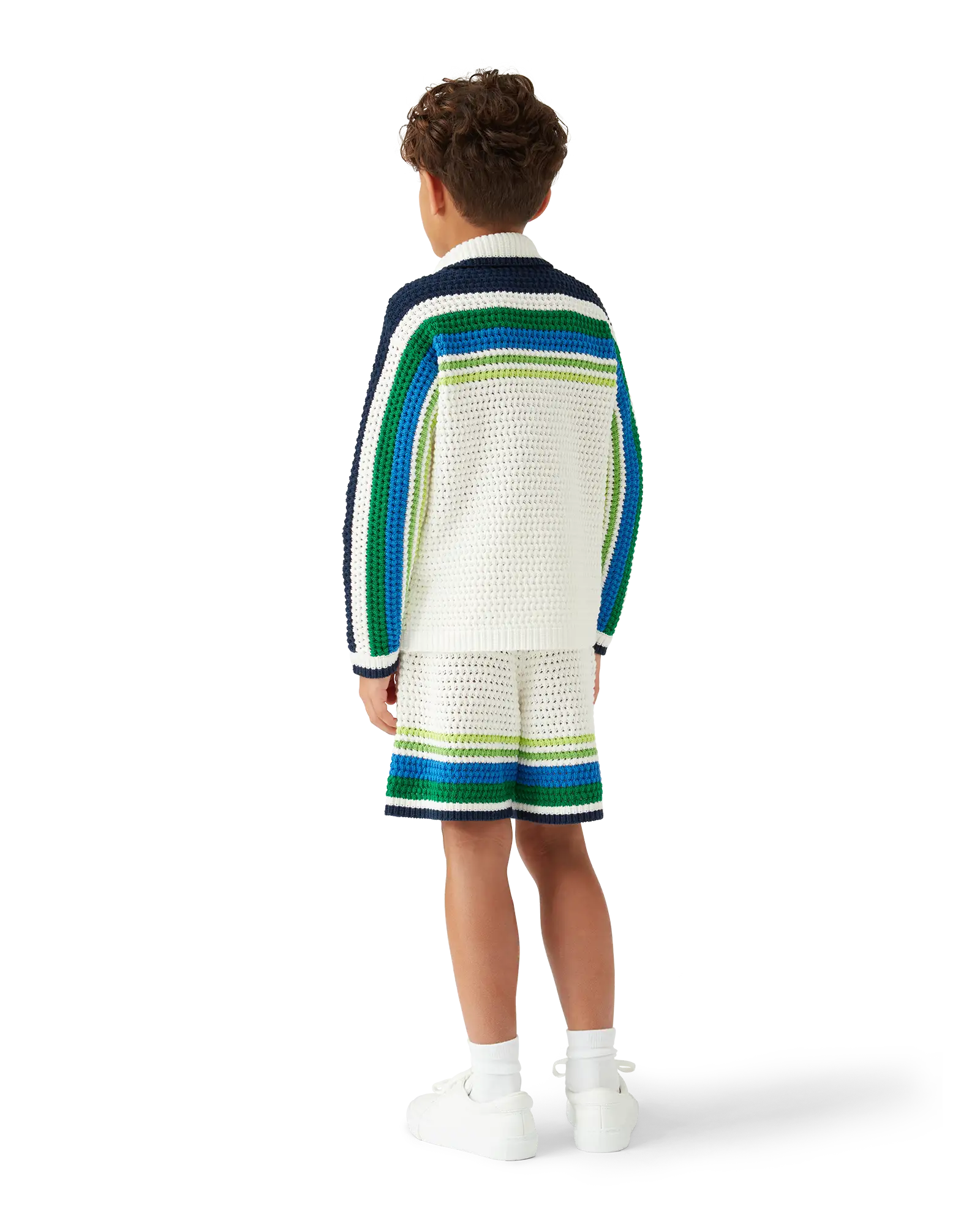 Children's Tennis Stripe Long Sleeve Knit Shirt | Casablanca Paris | Image 4