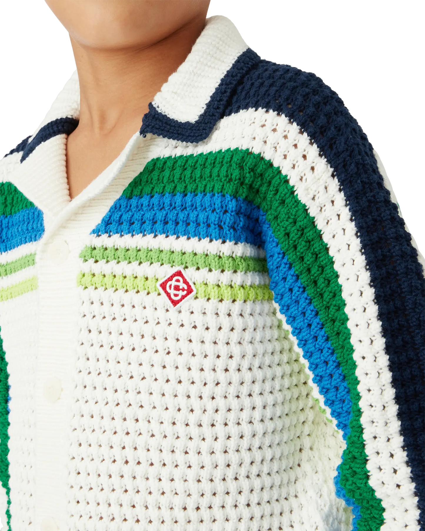 Children's Tennis Stripe Long Sleeve Knit Shirt | Casablanca Paris | Image 5