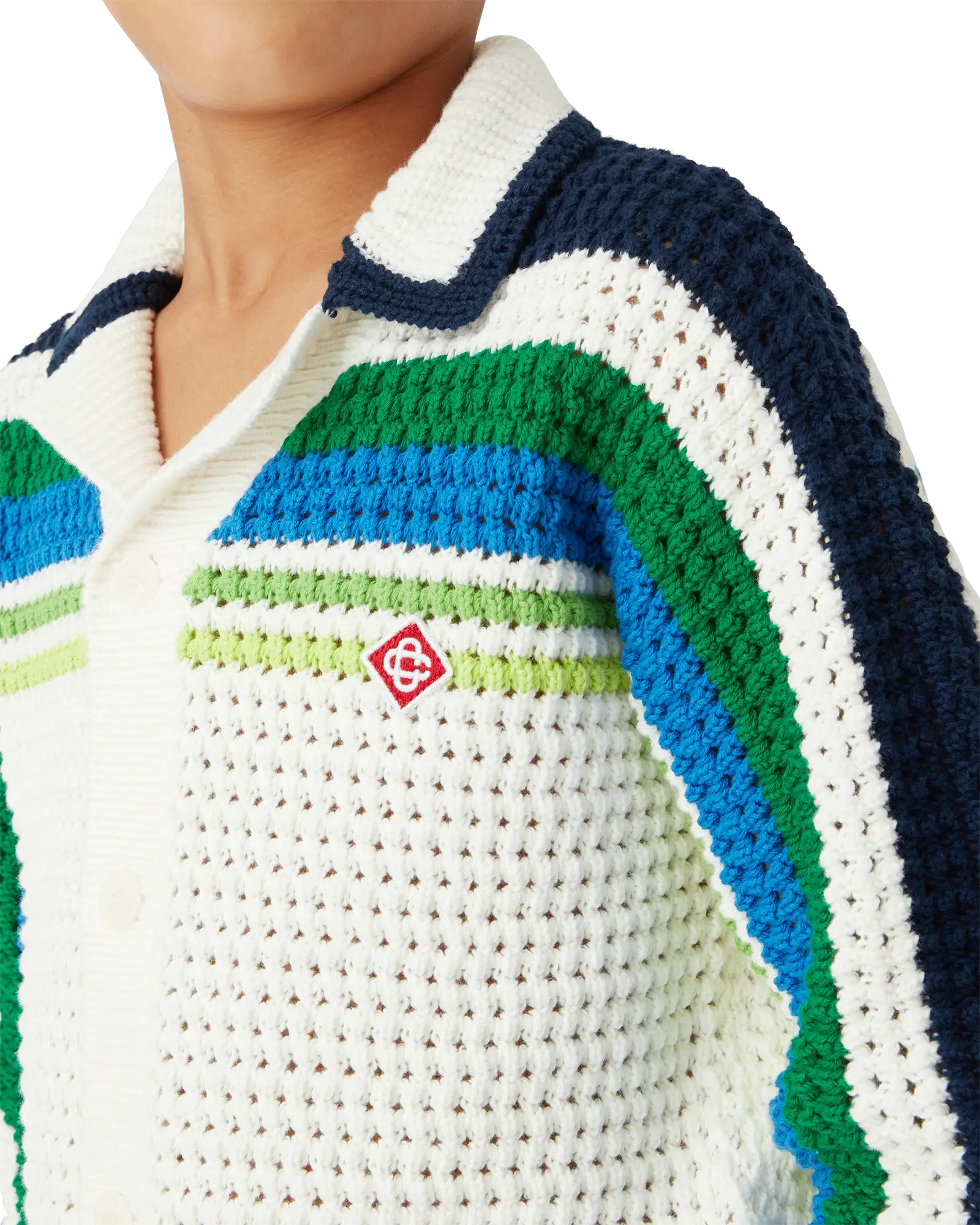 Children's Tennis Stripe Long Sleeve Knit Shirt | Casablanca Paris | Image 5
