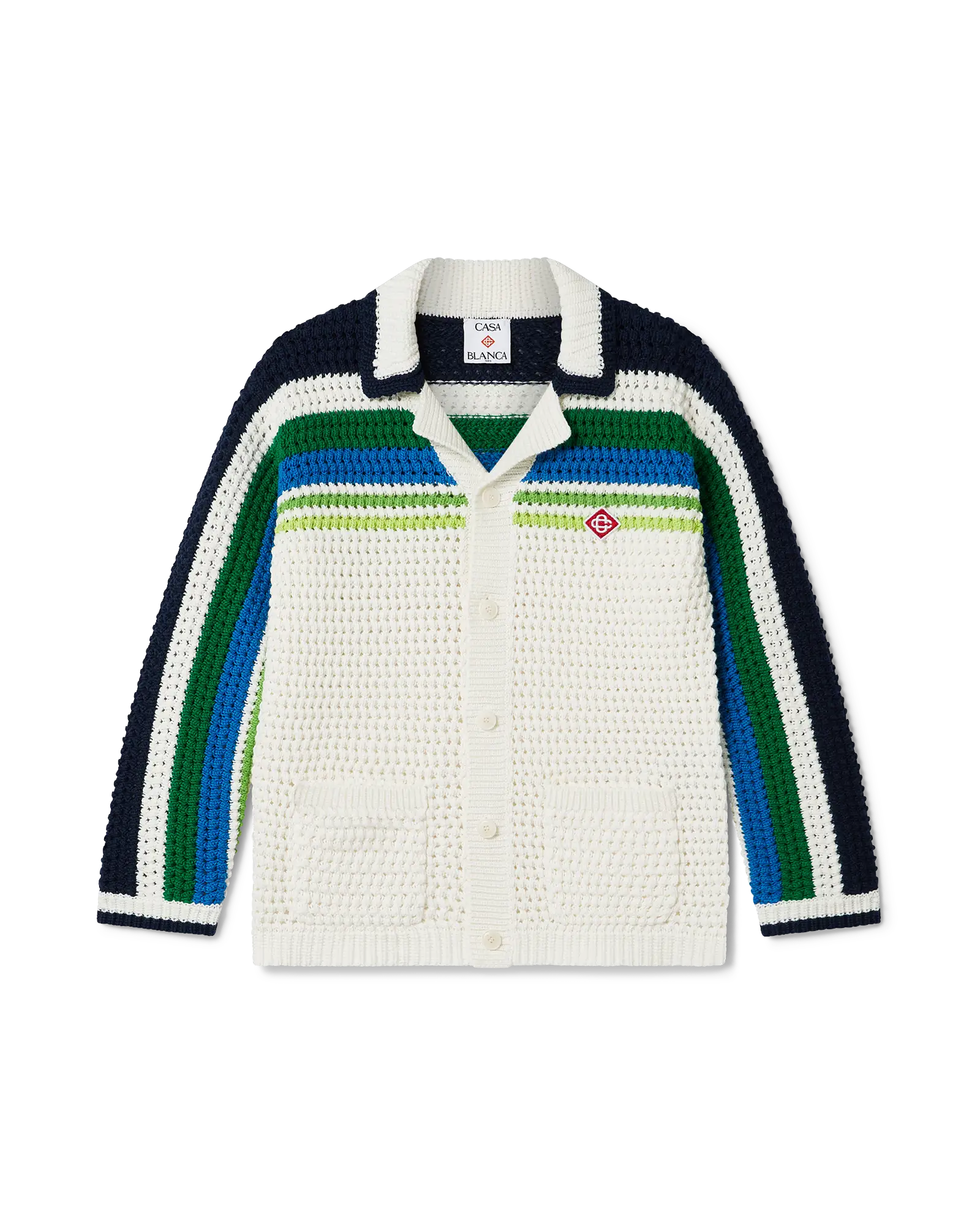 Children's Tennis Stripe Long Sleeve Knit Shirt | Casablanca Paris | Image 1