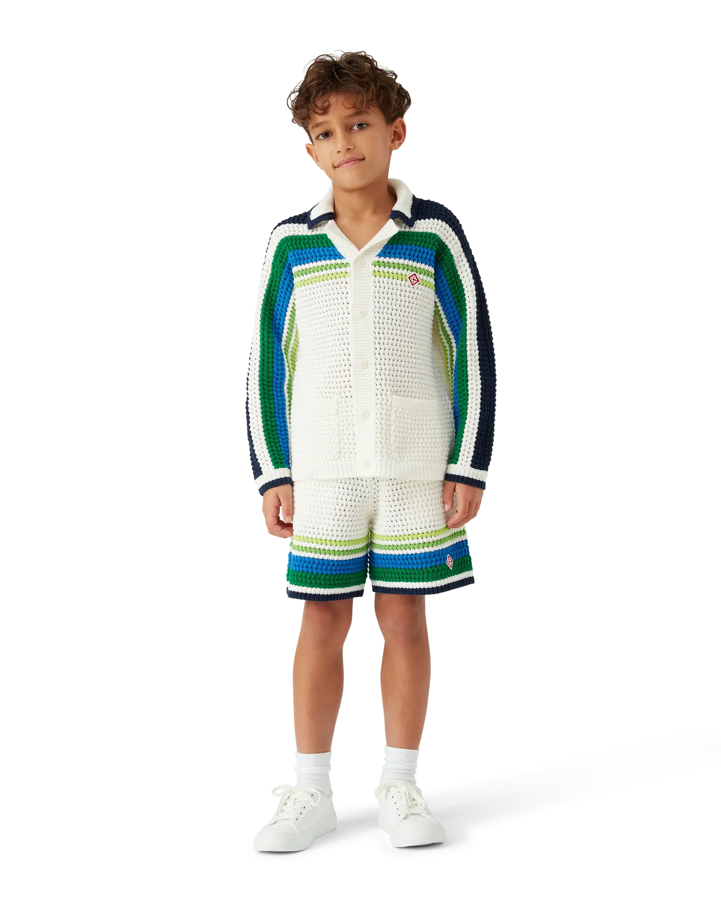 Children's Tennis Stripe Knit Shorts | Casablanca Paris | Image 2