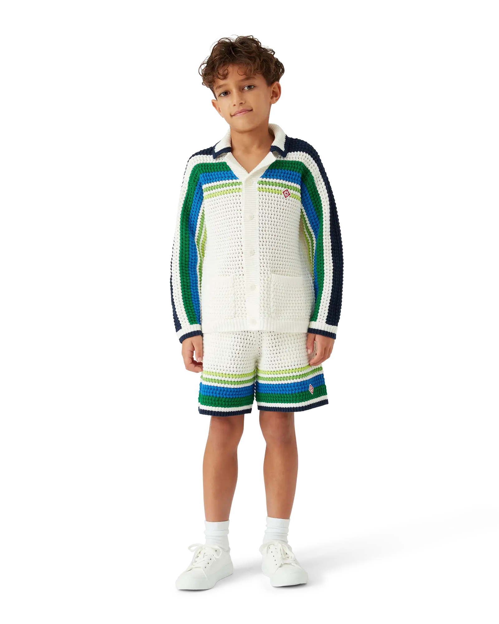 Children's Tennis Stripe Knit Shorts | Casablanca Paris | Image 2
