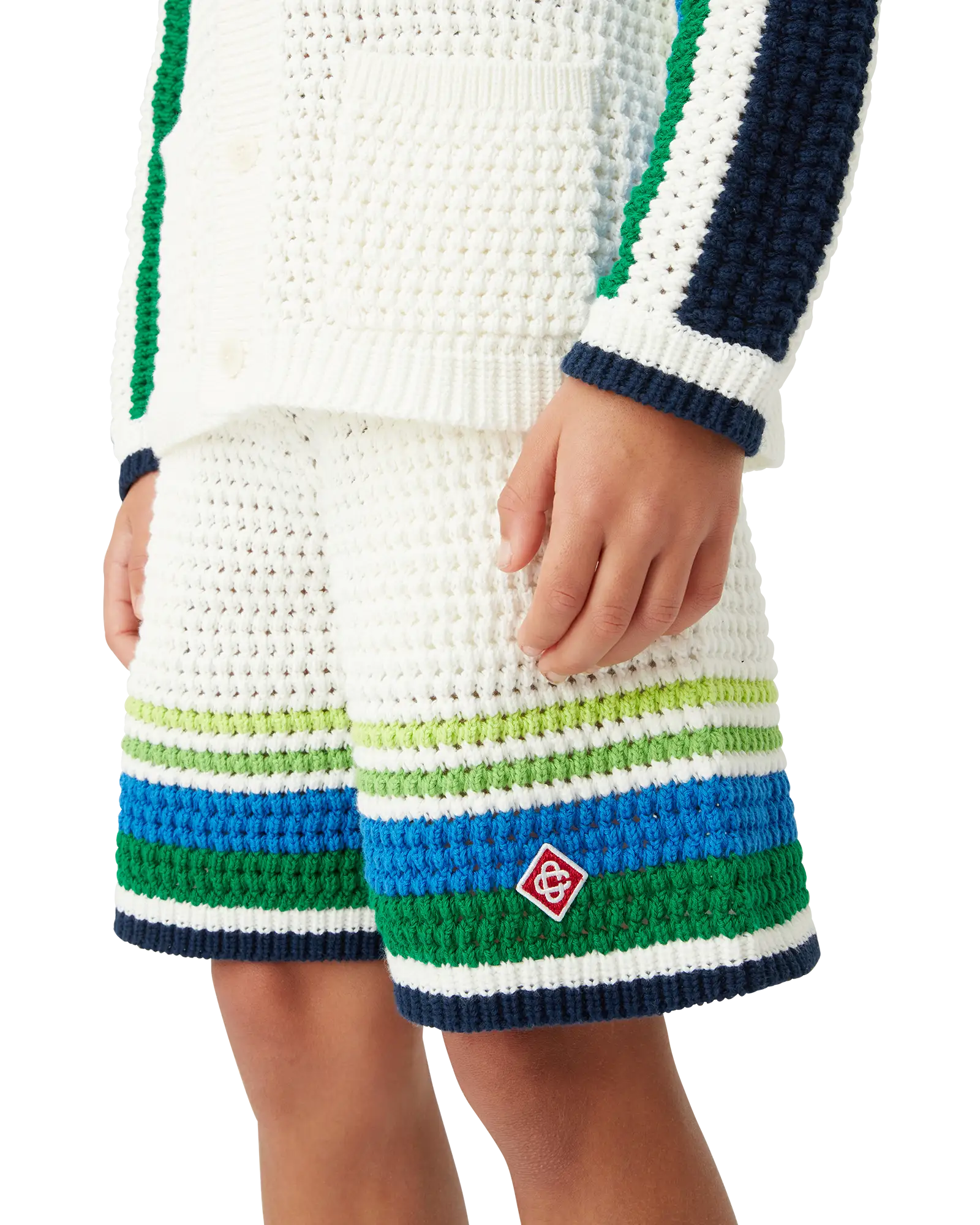 Children's Tennis Stripe Knit Shorts | Casablanca Paris | Image 5