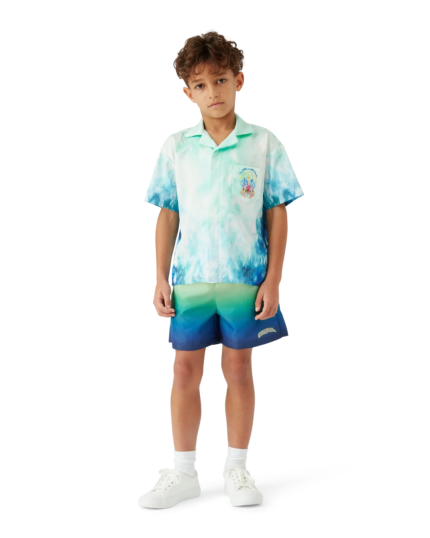 Children's Surf Lotus Short Sleeve Shirt | Casablanca Paris | Image 2