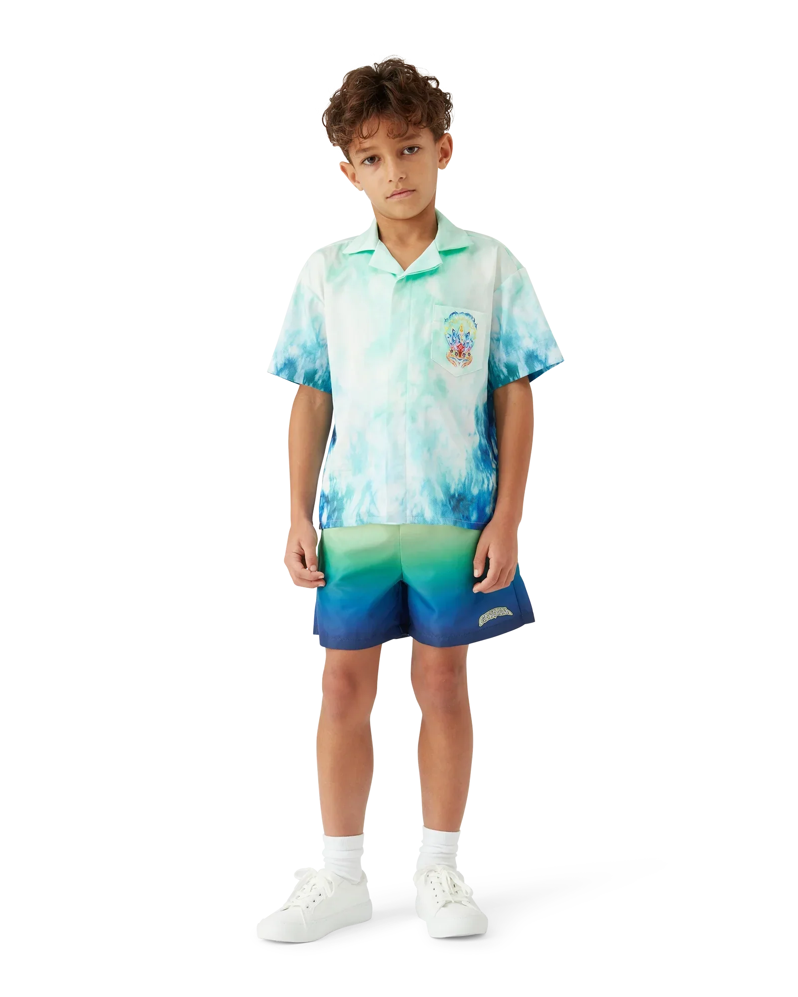 Children's Surf Lotus Short Sleeve Shirt | Casablanca Paris | Image 2