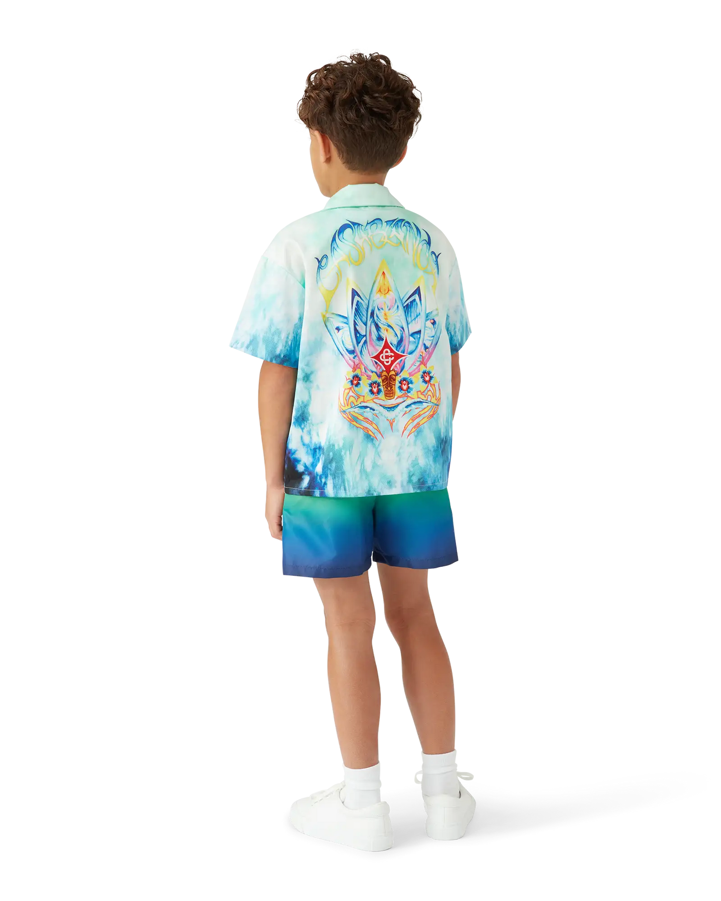 Children's Surf Lotus Short Sleeve Shirt | Casablanca Paris | Image 3