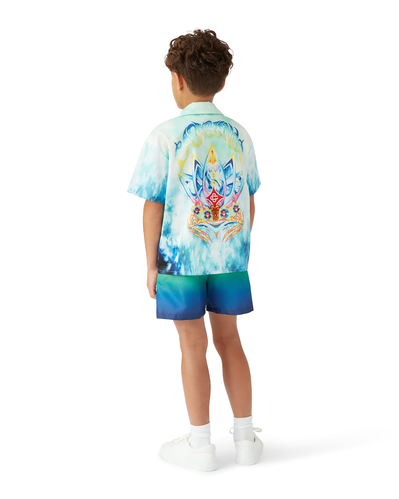 Children's Surf Lotus Short Sleeve Shirt | Casablanca Paris | Image 3