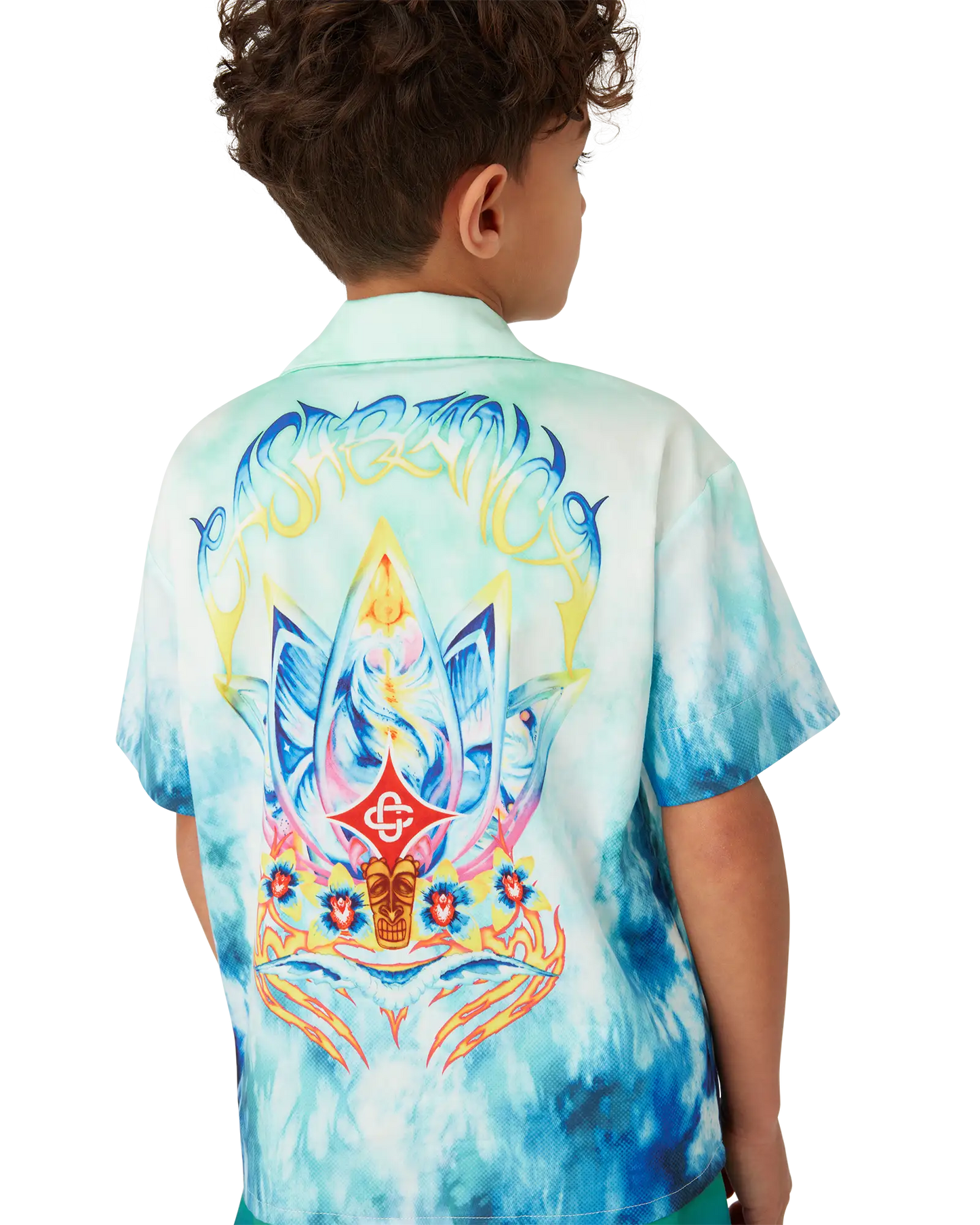 Children's Surf Lotus Short Sleeve Shirt | Casablanca Paris | Image 5