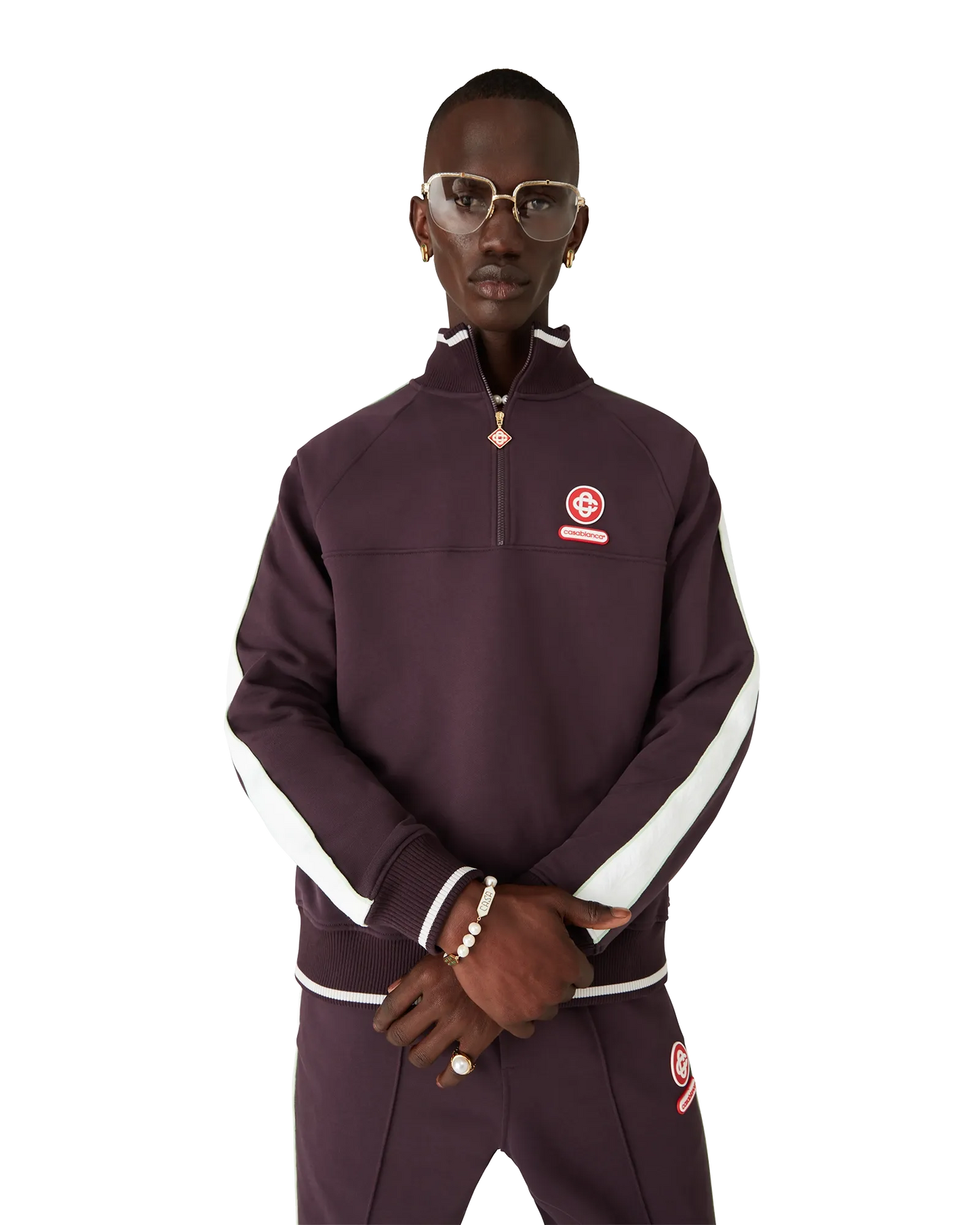 Quarter Zip Laurel Sweatshirt | Casablanca Paris | Image 3