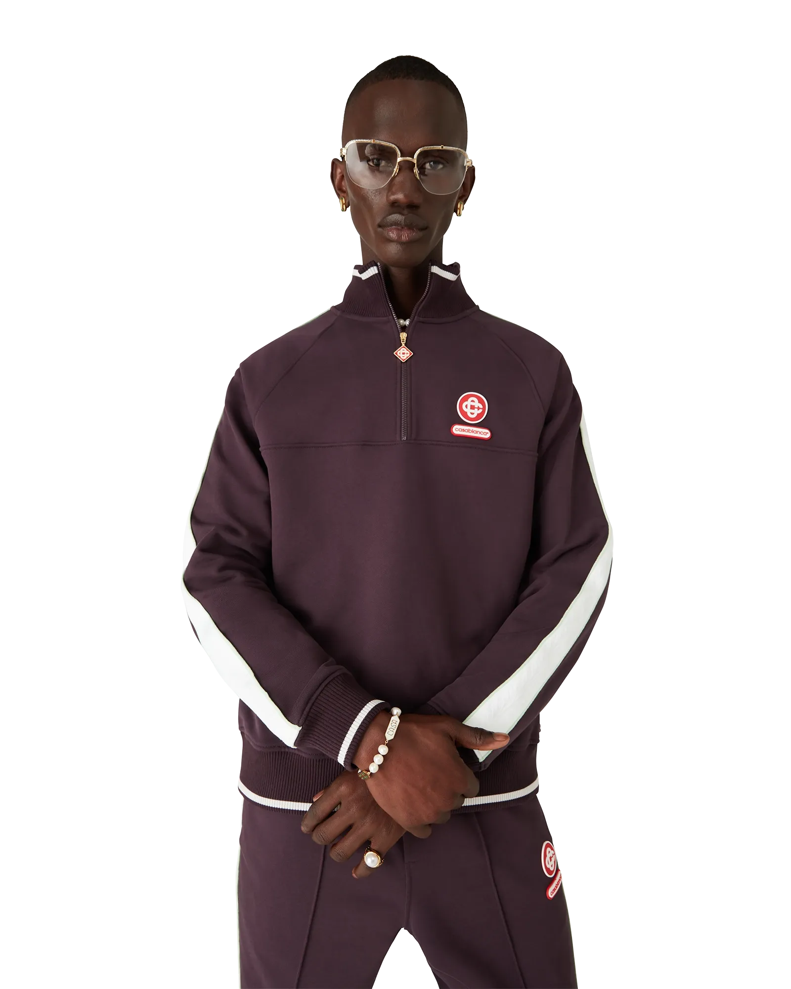 Quarter Zip Laurel Sweatshirt | Casablanca Paris | Image 3