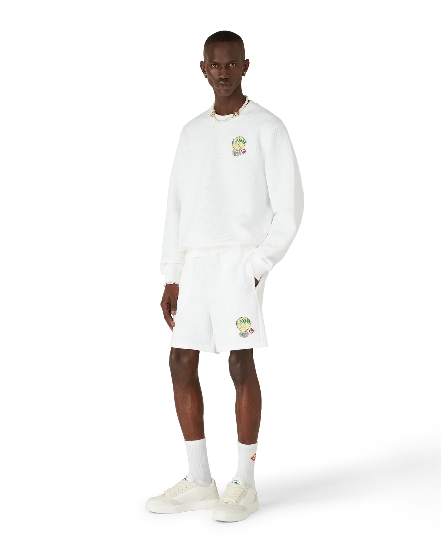 Tennis Mascot Quilted Sweatshirt | Casablanca Paris | Image 2