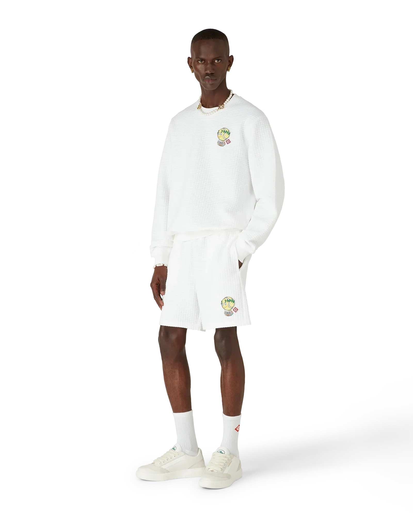 Tennis Mascot Quilted Sweatshirt | Casablanca Paris | Image 2