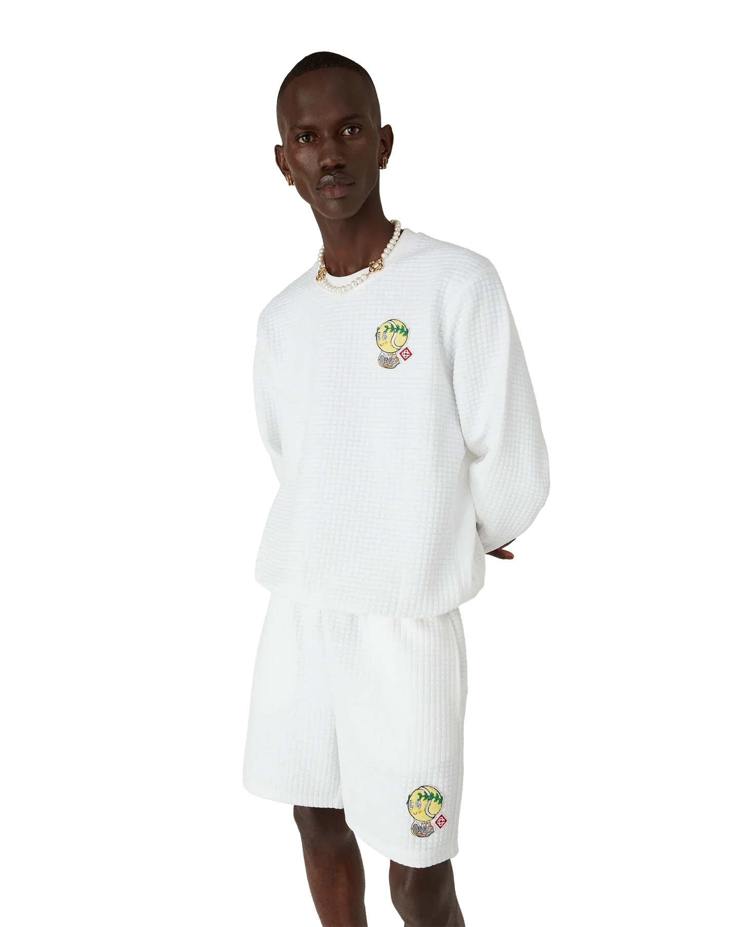 Tennis Mascot Quilted Sweatshirt | Casablanca Paris | Image 4