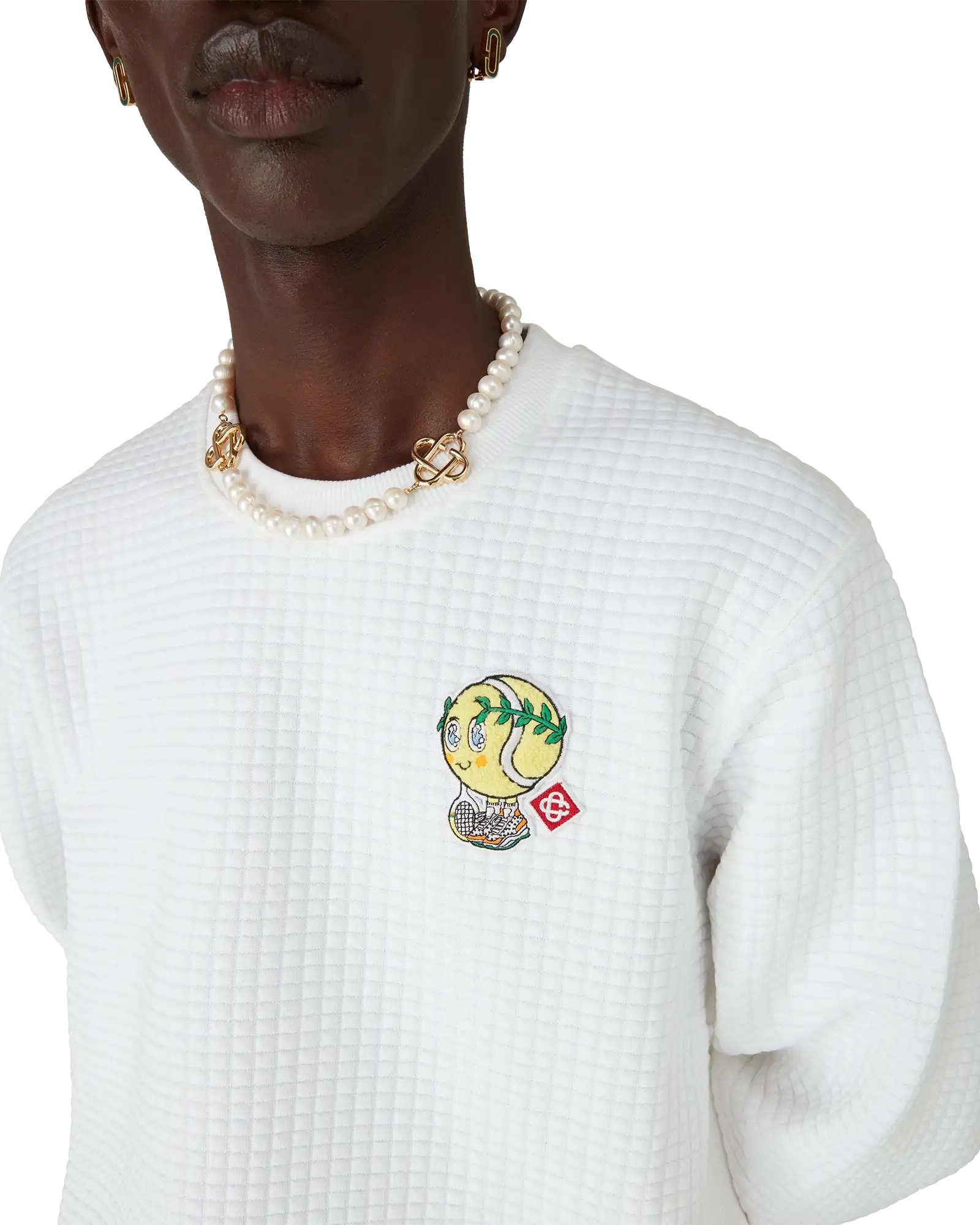 Tennis Mascot Quilted Sweatshirt | Casablanca Paris | Image 5