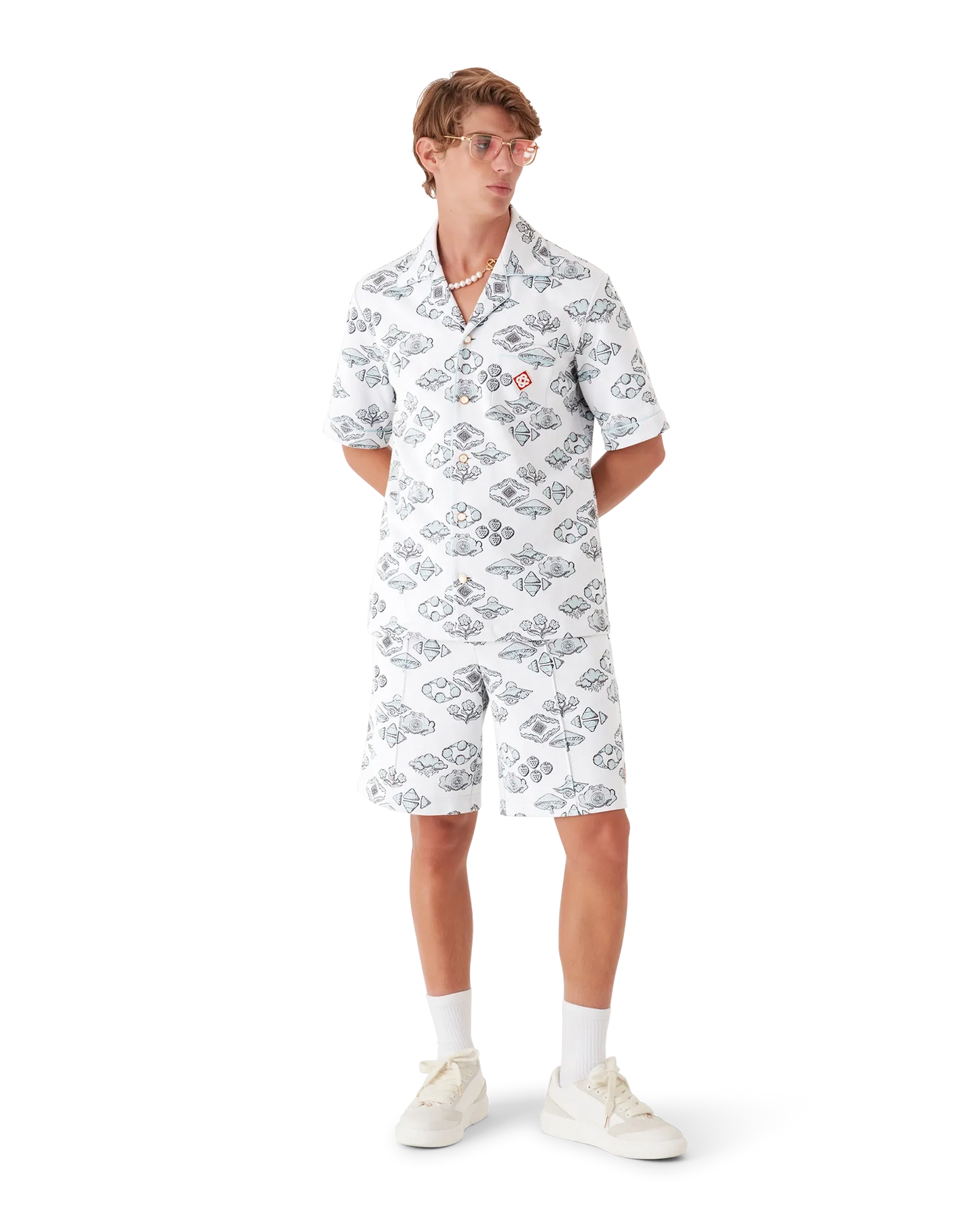 Jacquard Motif Track Shorts | Casablanca Paris | Image 2