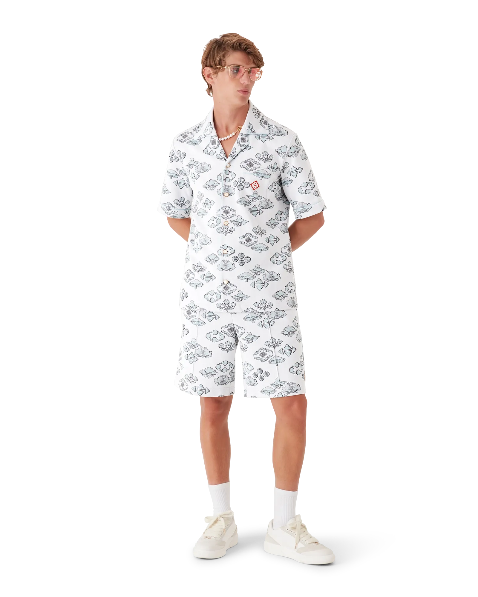 Jacquard Motif Track Shorts | Casablanca Paris | Image 2