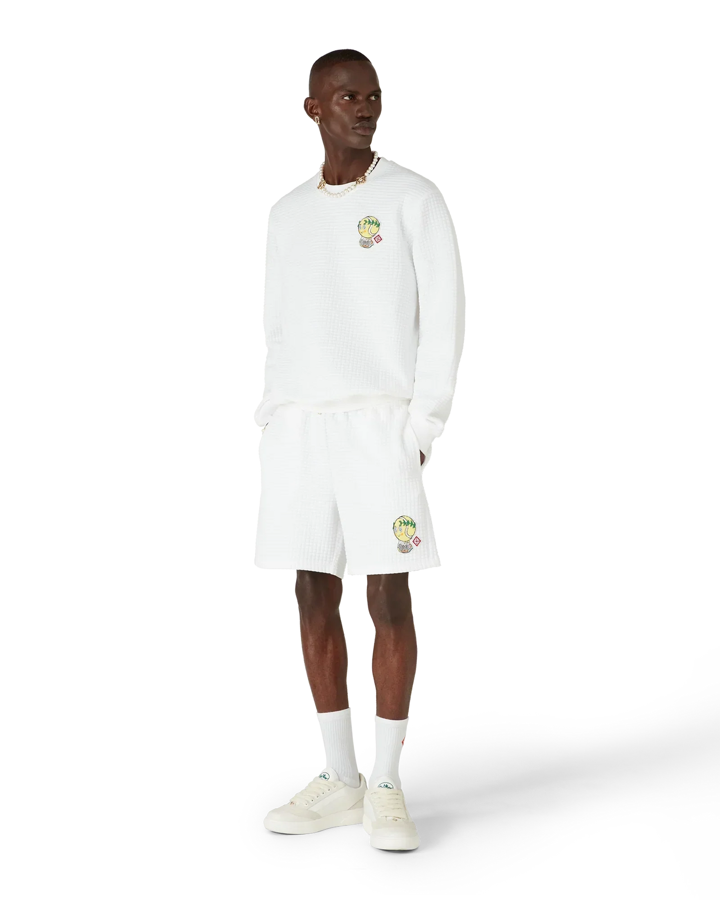 Tennis Mascot Quilted Sweatshorts | Casablanca Paris | Image 2