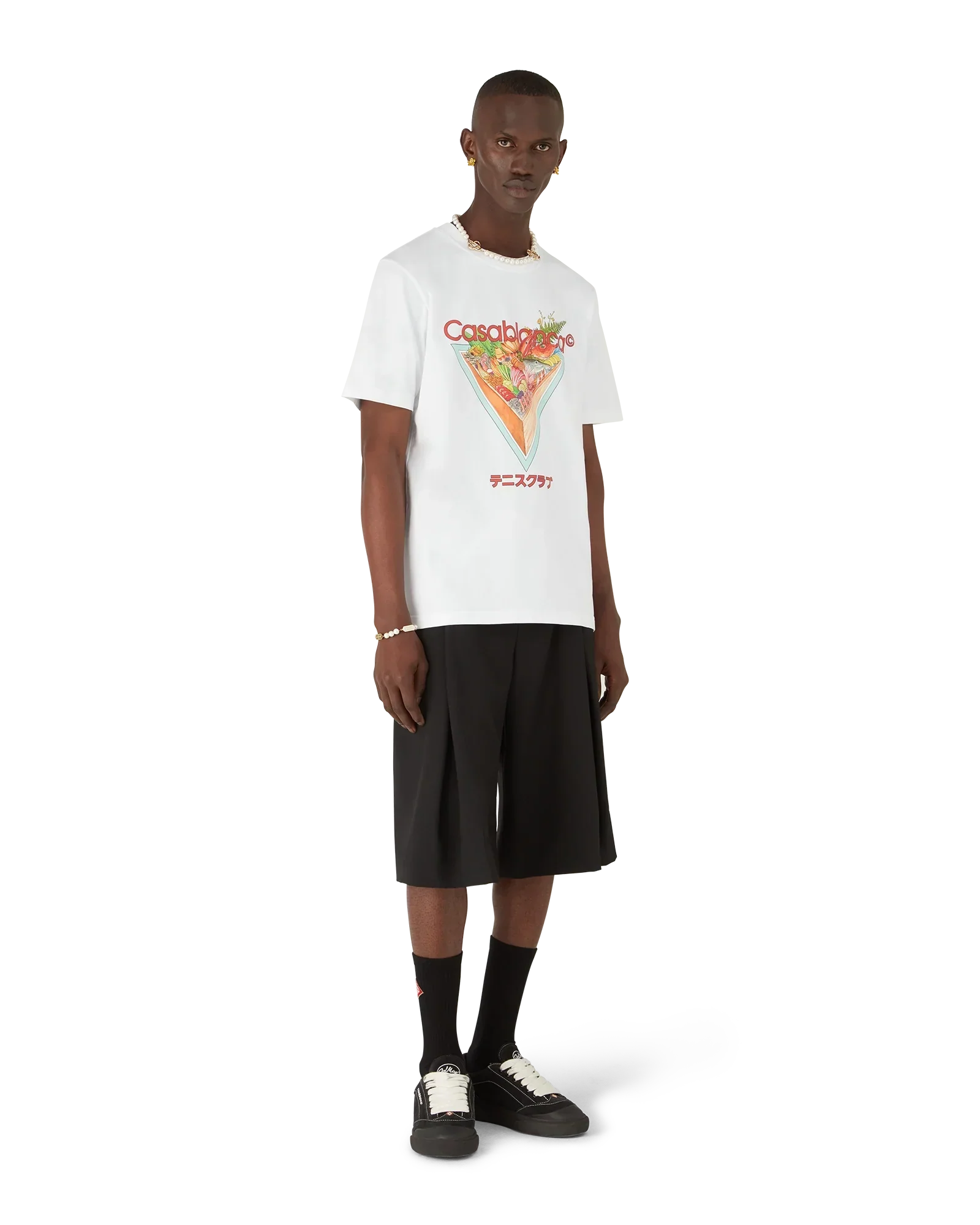 Tennis Club Icon Short Sleeve T-Shirt | Casablanca Paris | Image 2