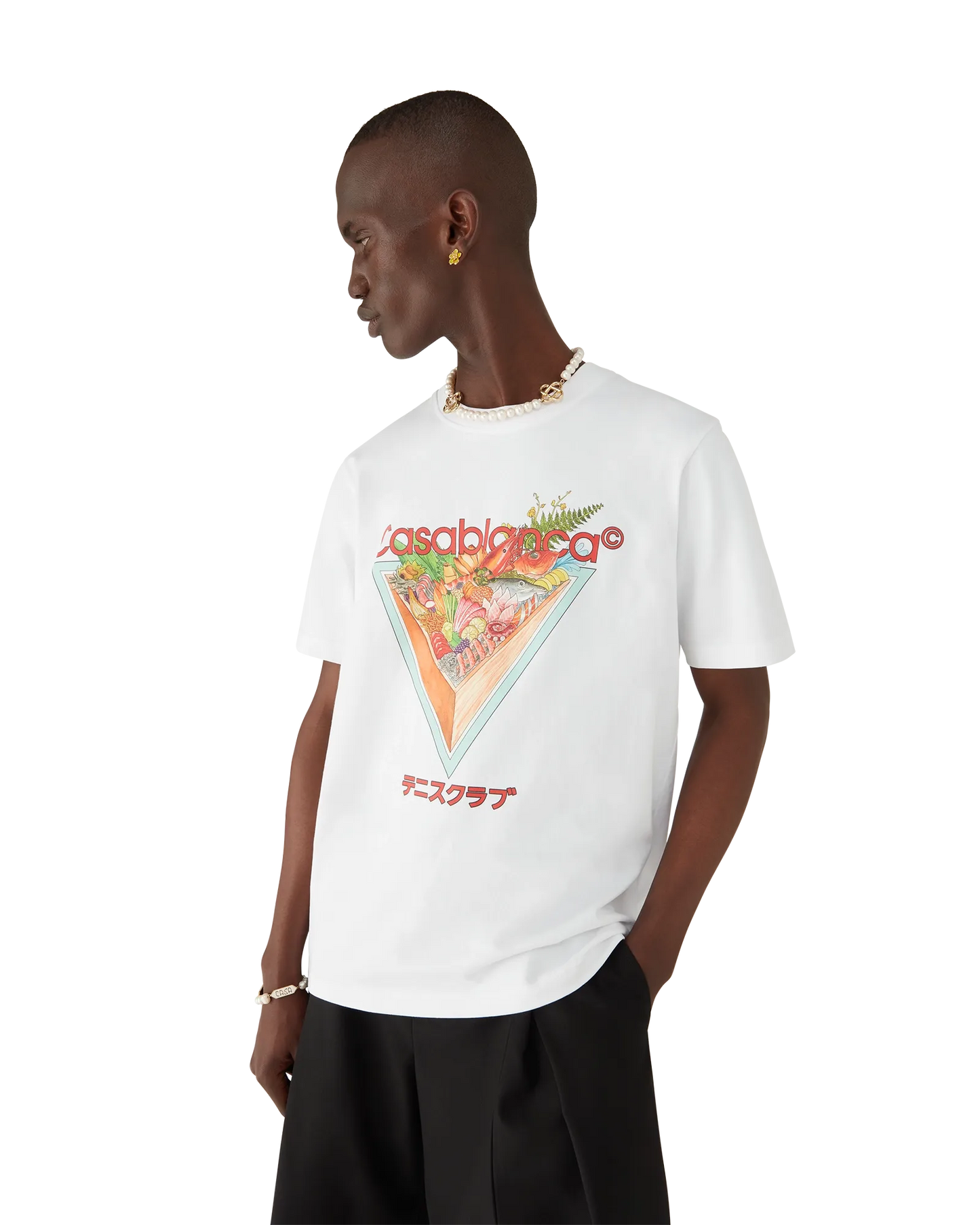 Tennis Club Icon Short Sleeve T-Shirt | Casablanca Paris | Image 4