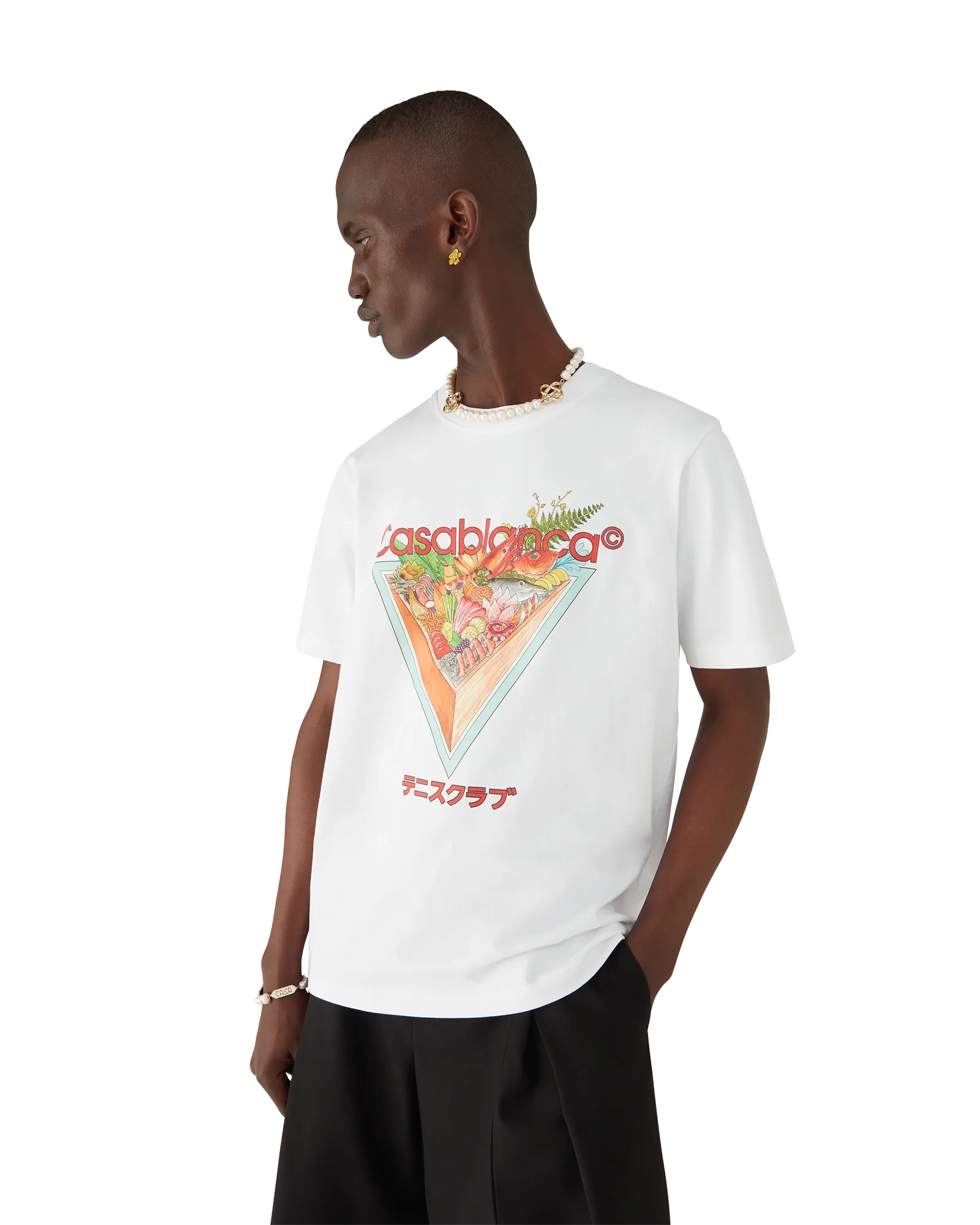Tennis Club Icon Short Sleeve T-Shirt | Casablanca Paris | Image 4