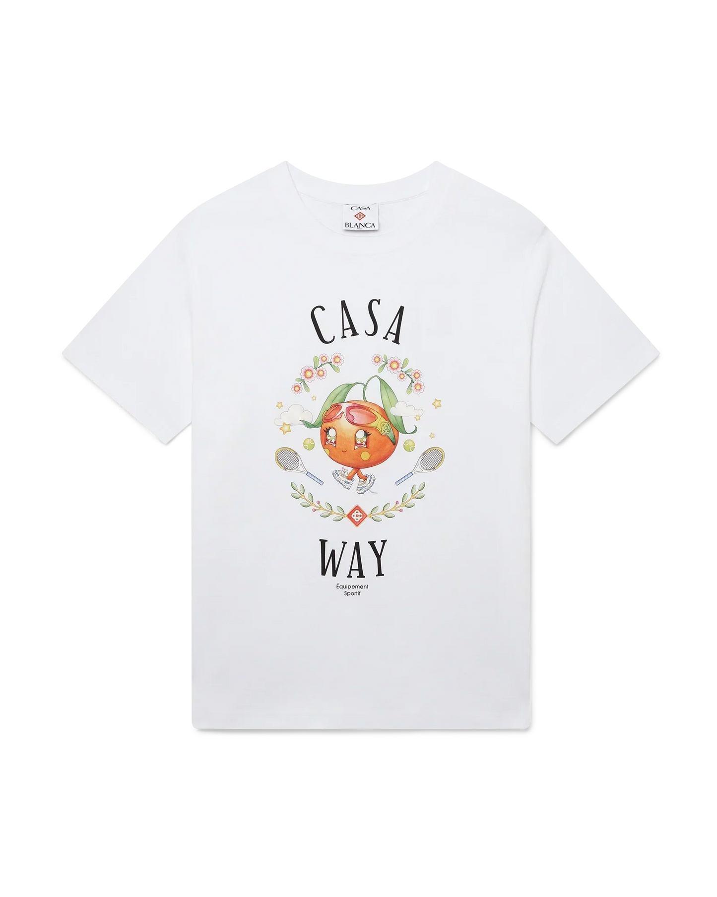 Casa Way Orange Mascot Short Sleeve T-Shirt | Casablanca Paris | Image 1