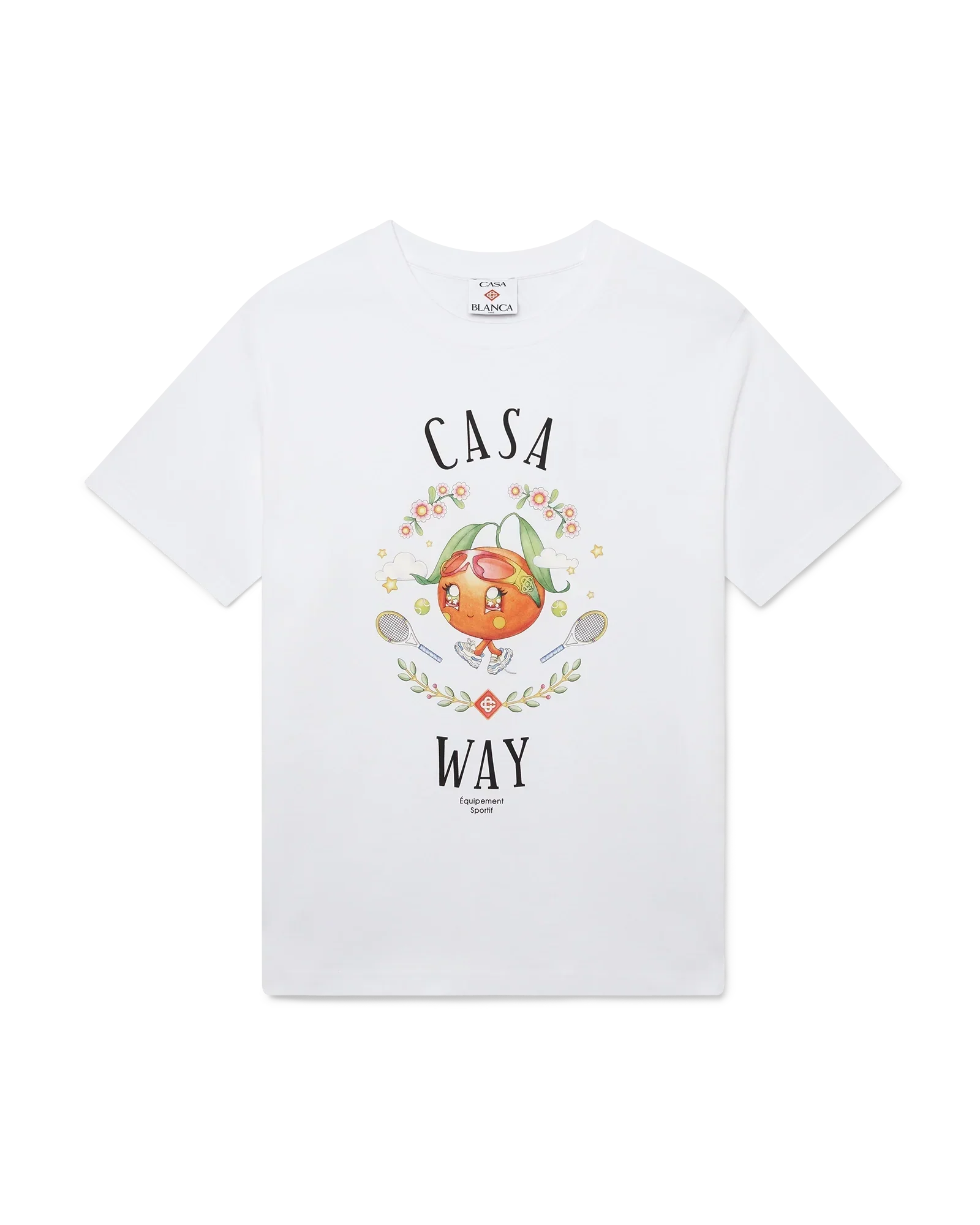 Casa Way Orange Mascot Short Sleeve T-Shirt | Casablanca Paris | Image 1