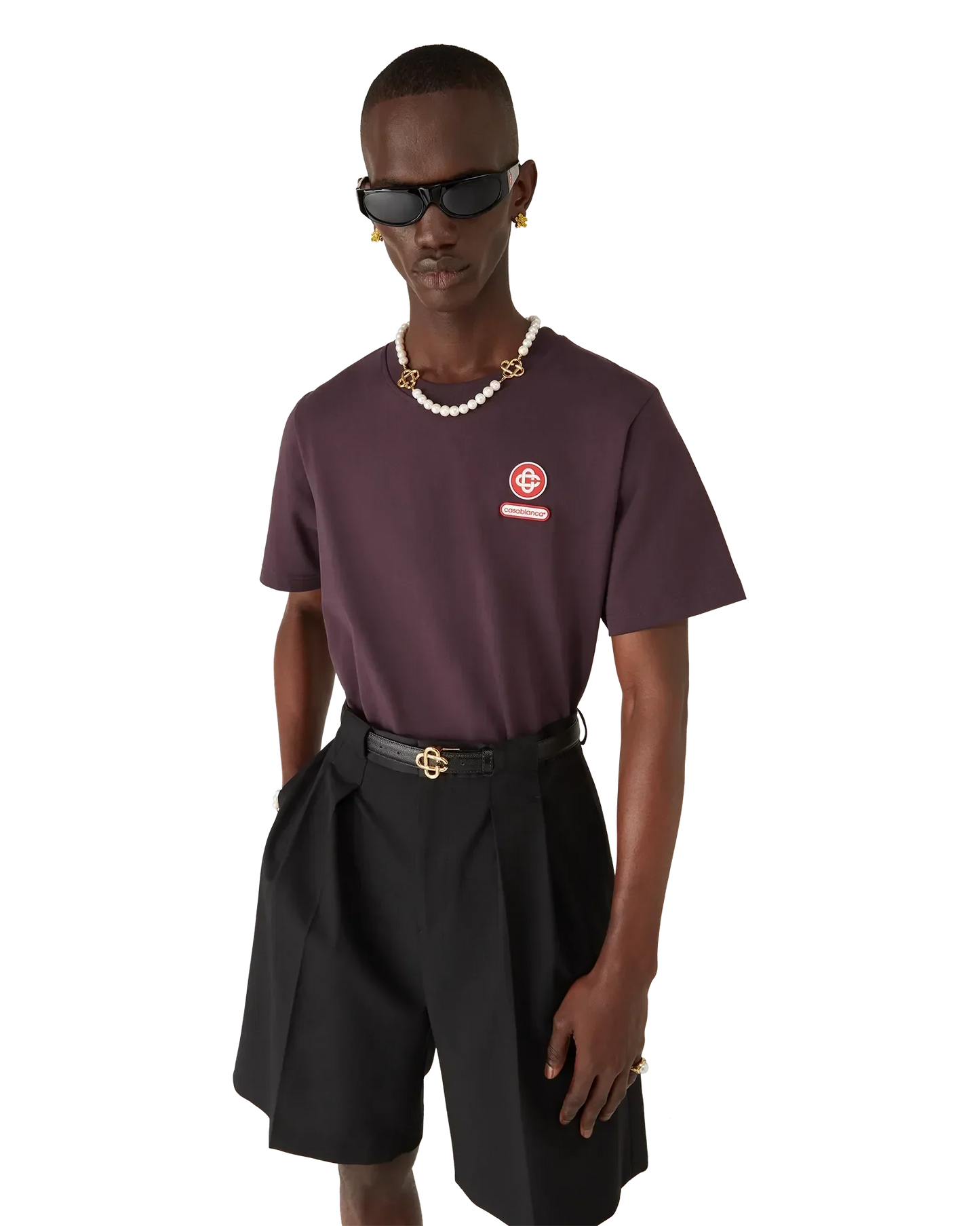 Logo Patch Short Sleeve T-Shirt | Casablanca Paris | Image 4