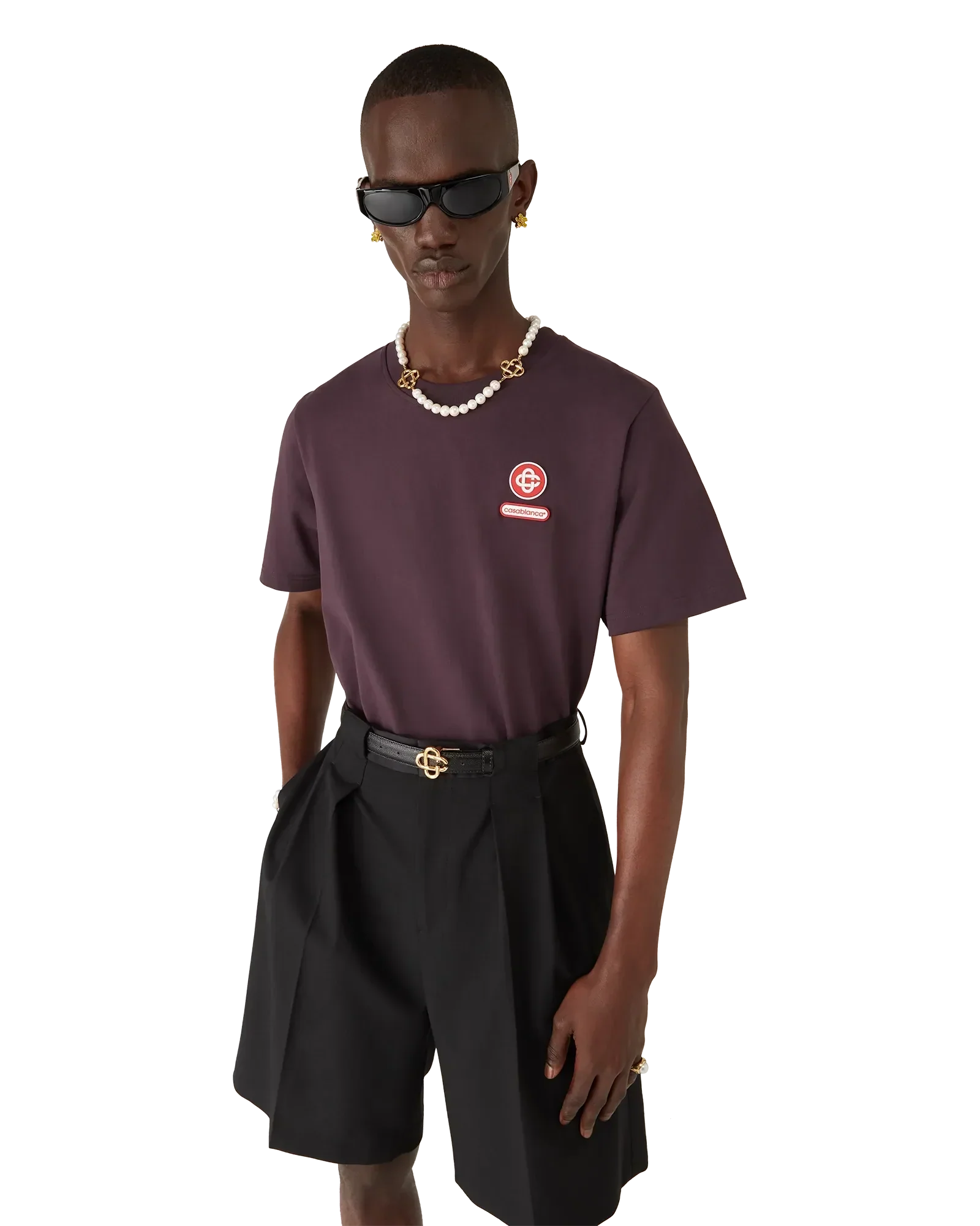 Logo Patch Short Sleeve T-Shirt | Casablanca Paris | Image 4