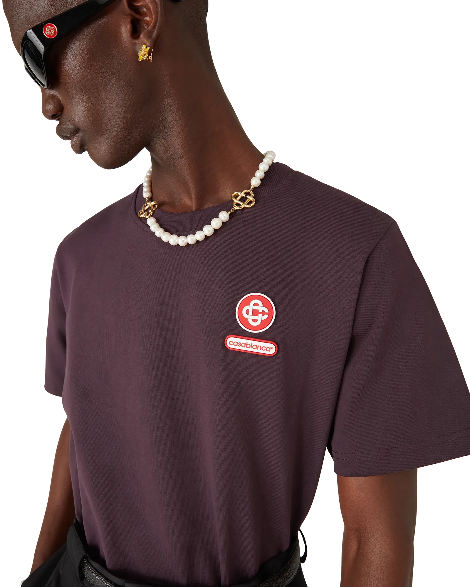 Logo Patch Short Sleeve T-Shirt | Casablanca Paris | Image 5