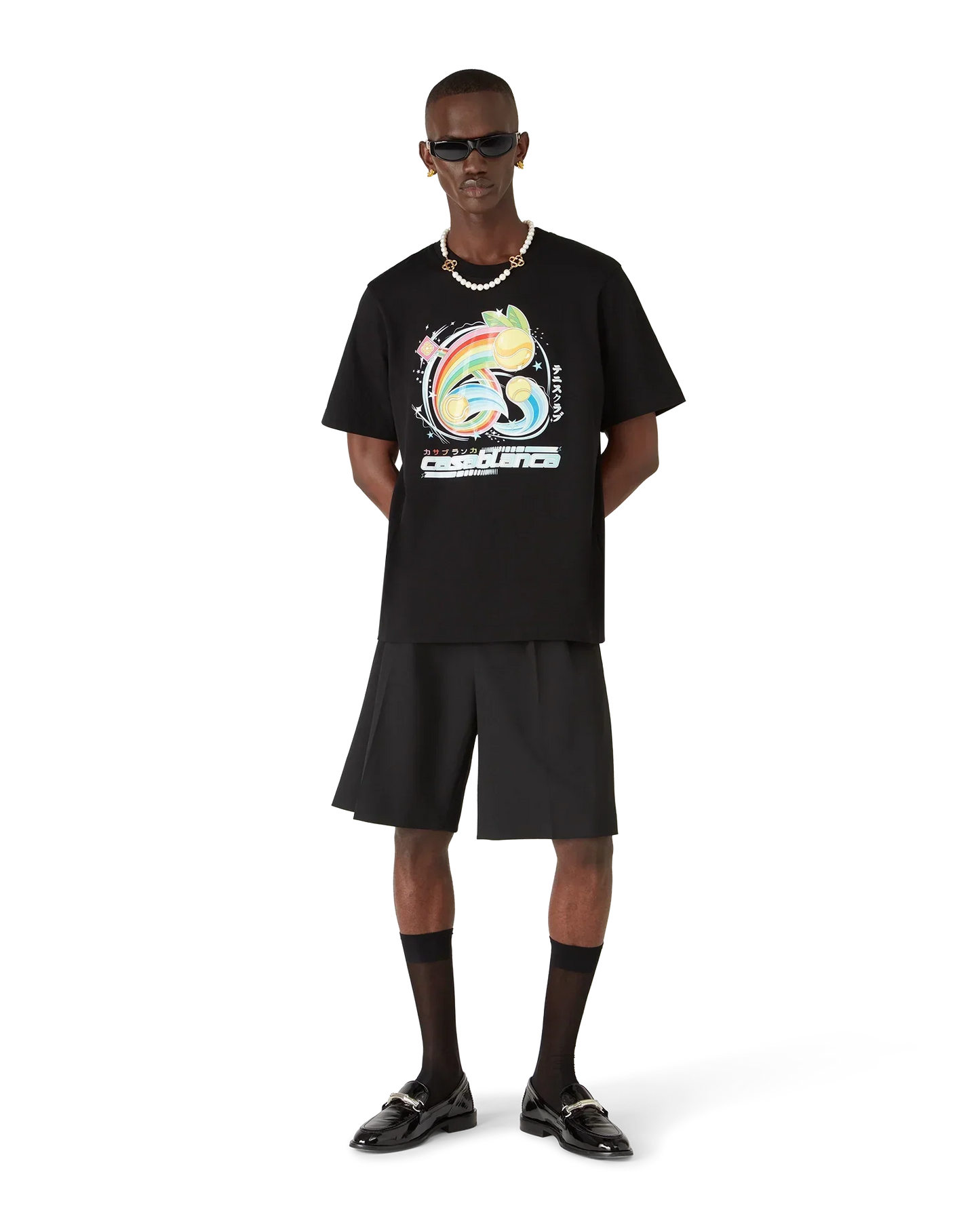 Manga Tennis Ball Short Sleeve T-Shirt | Casablanca Paris | Image 2