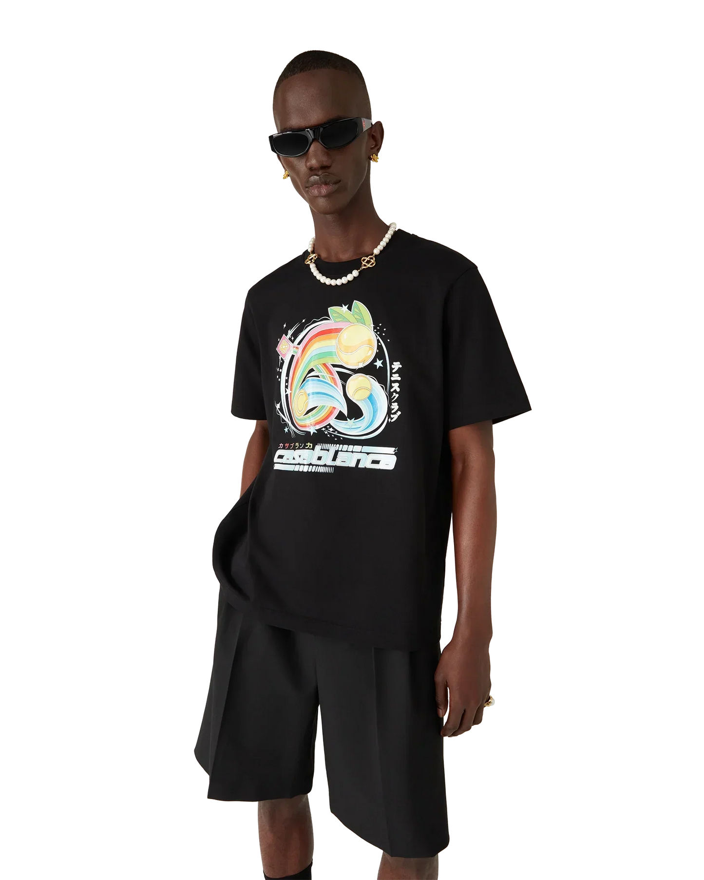 Manga Tennis Ball Short Sleeve T-Shirt | Casablanca Paris | Image 4