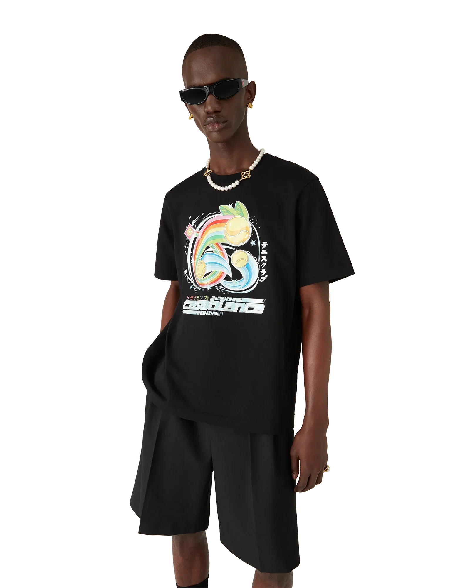 Manga Tennis Ball Short Sleeve T-Shirt | Casablanca Paris | Image 4