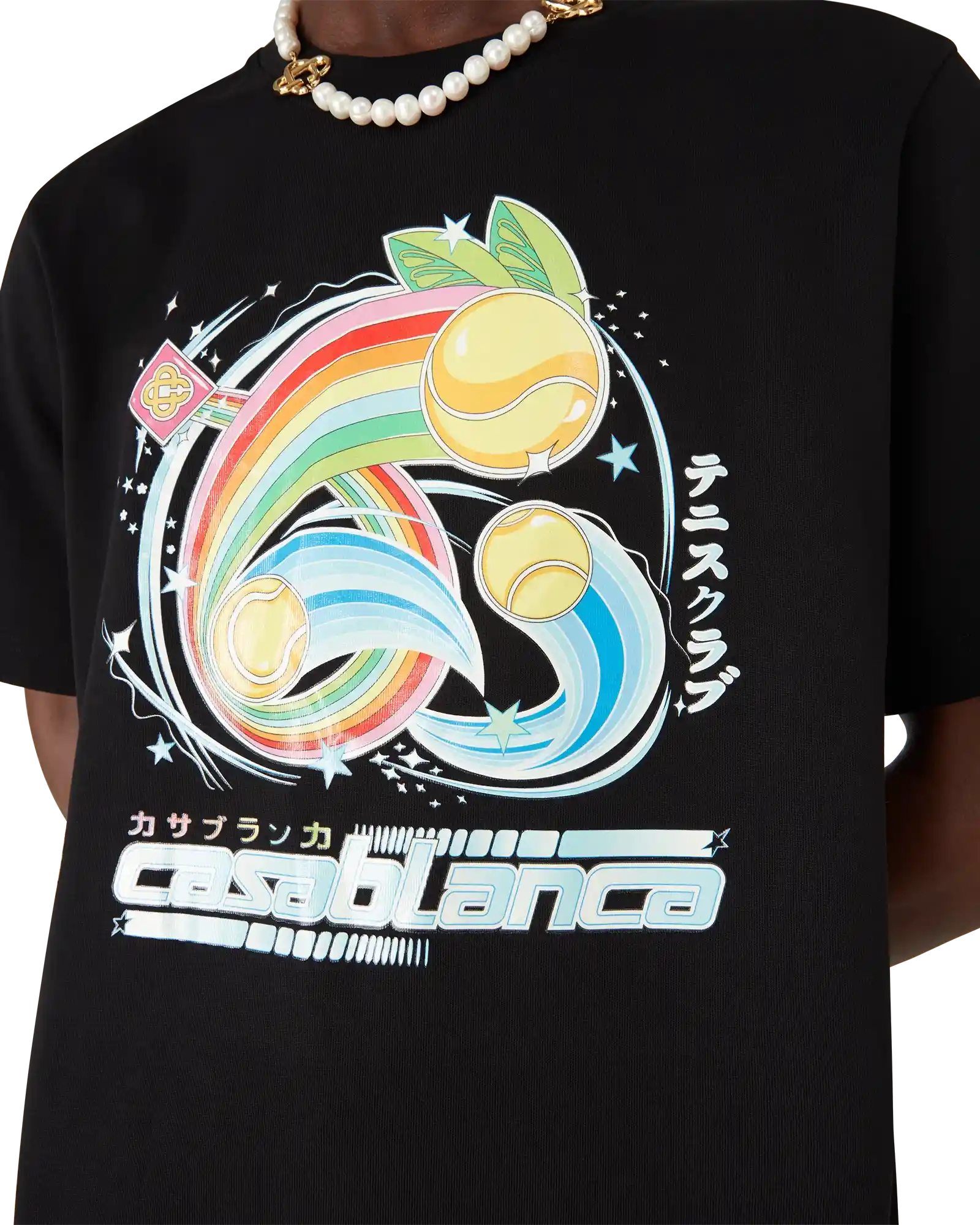 Manga Tennis Ball Short Sleeve T-Shirt | Casablanca Paris | Image 5