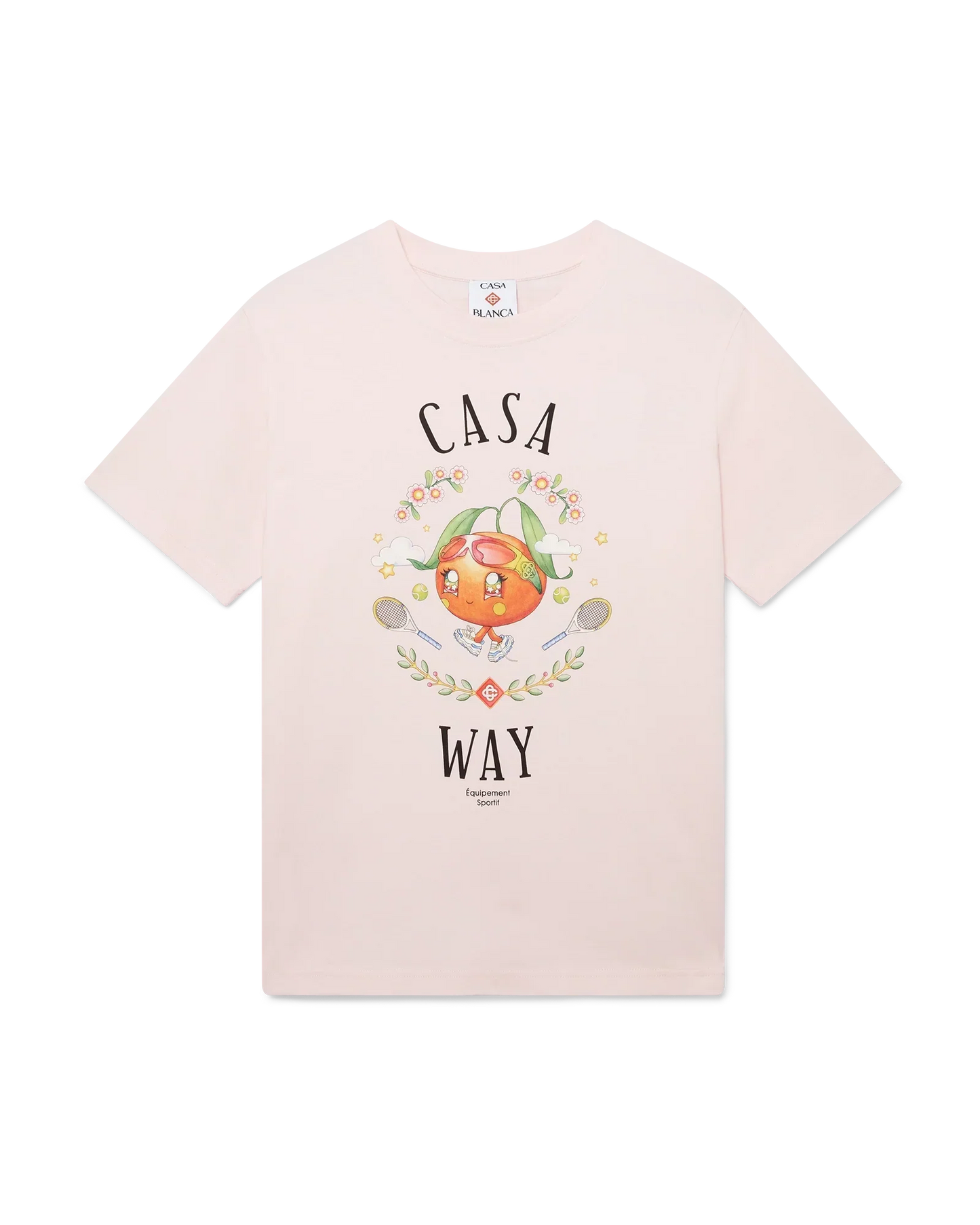 Casa Way Orange Mascot Short Sleeve T-Shirt | Casablanca Paris | Image 1