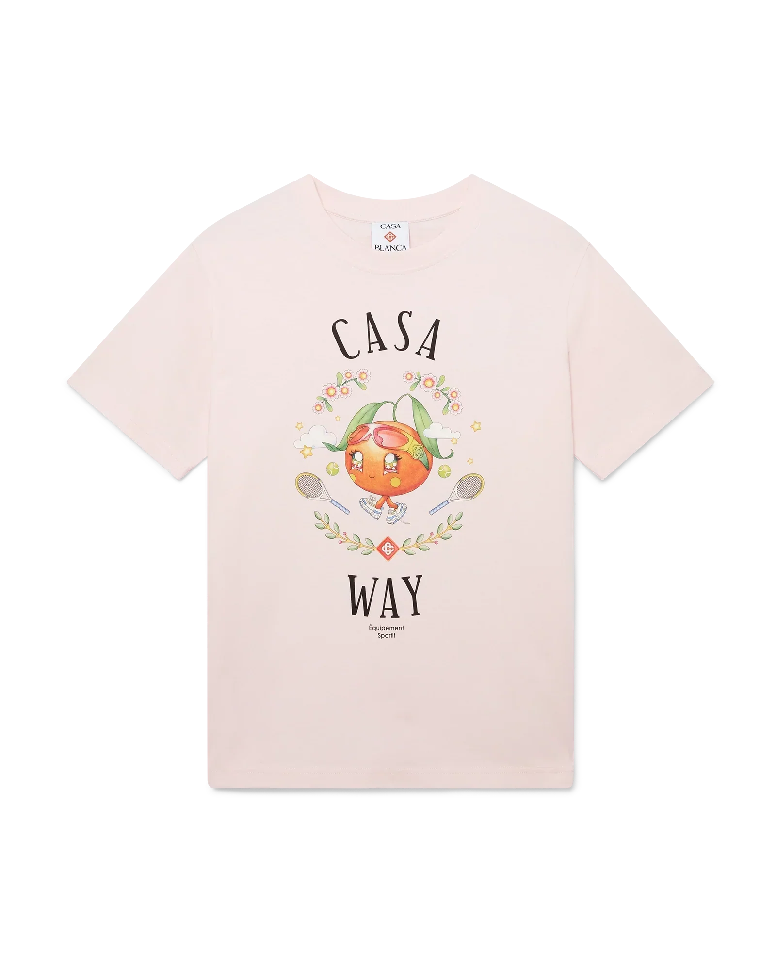 Casa Way Orange Mascot Short Sleeve T-Shirt | Casablanca Paris | Image 1