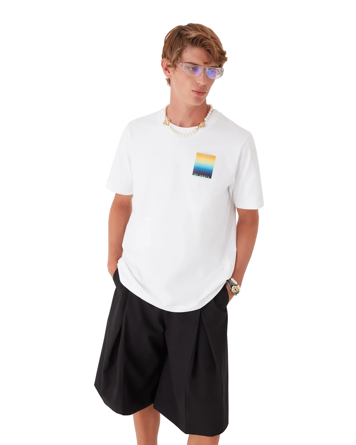Gradient Square Short Sleeve T-Shirt | Casablanca Paris | Image 4