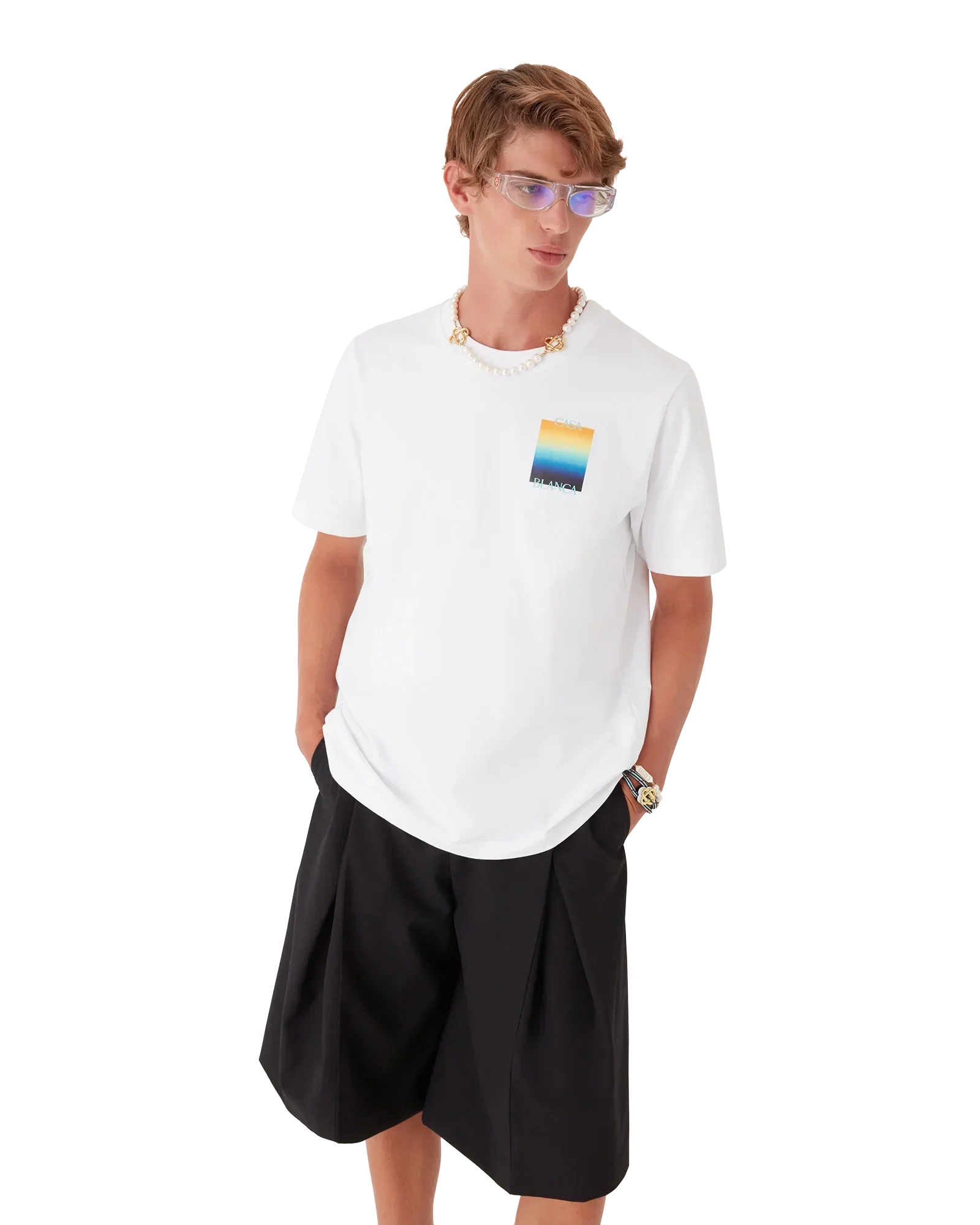 Gradient Square Short Sleeve T-Shirt | Casablanca Paris | Image 4