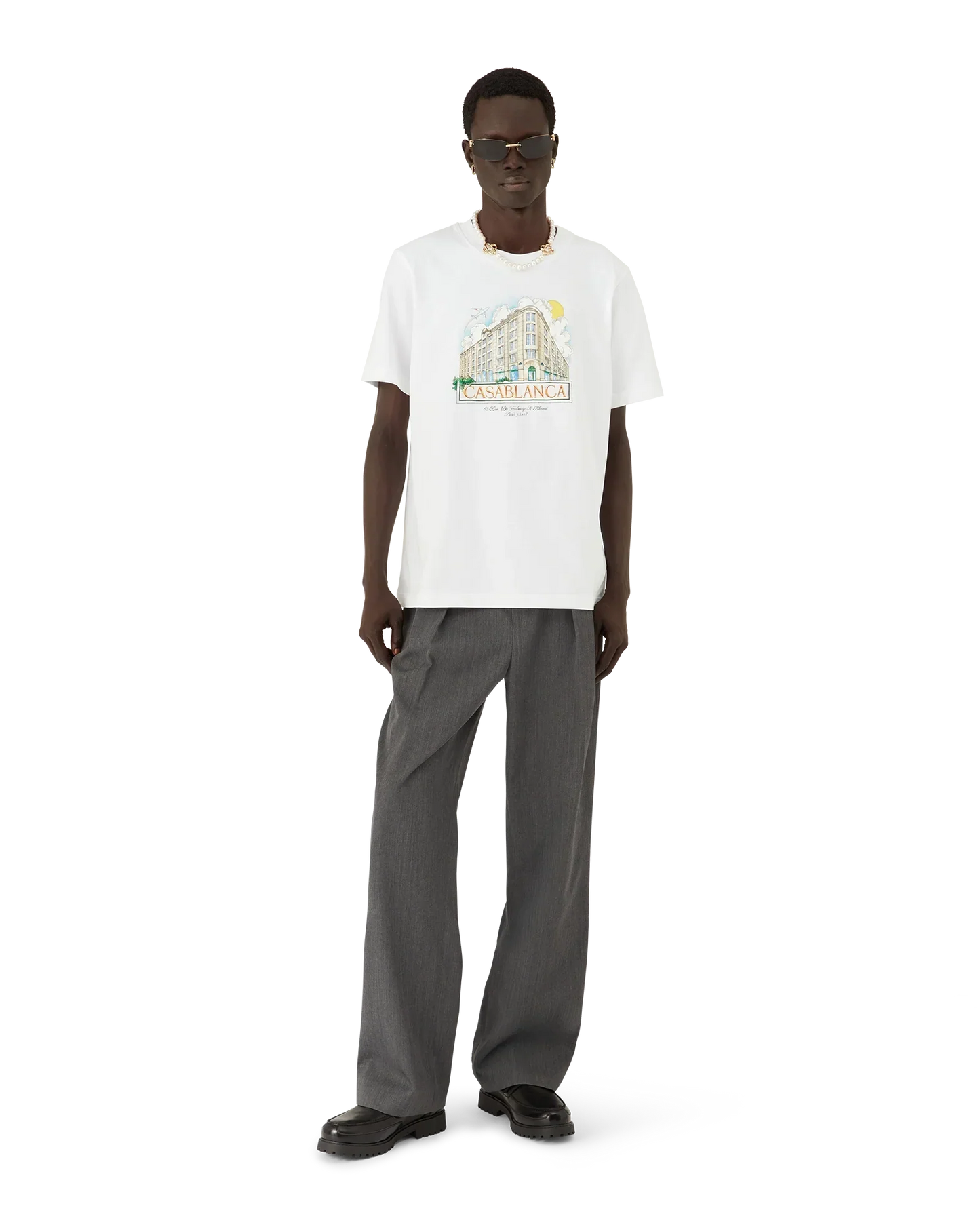 Paris Store Printed Short Sleeve T-Shirt | Casablanca Paris | Image 2