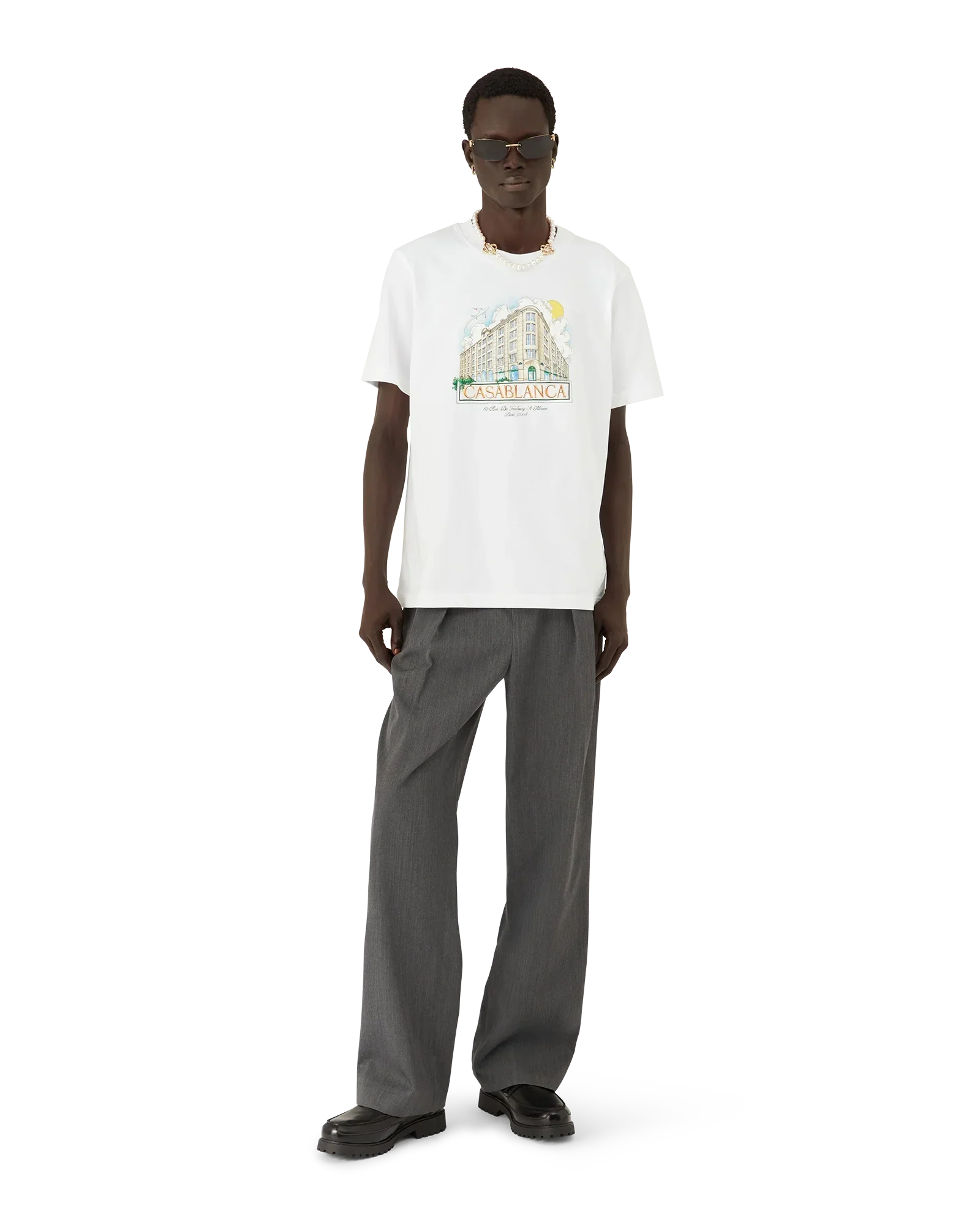 Paris Store Printed Short Sleeve T-Shirt | Casablanca Paris | Image 2